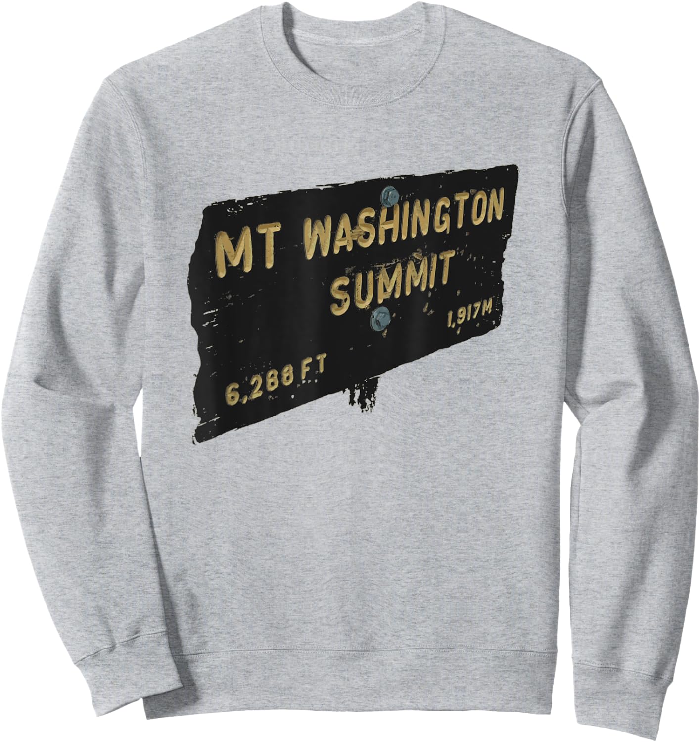 Mount Washington New Hampshire Summit Sign Sweatshirt - Sweatshirt | Ash