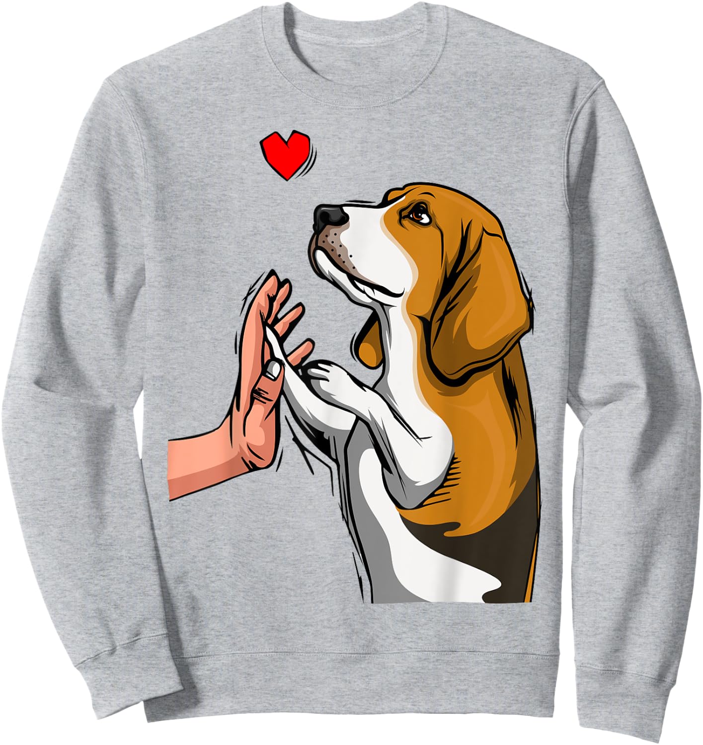 Beagle Love Dog Women Girls Sweatshirt - Sweatshirt | Ash