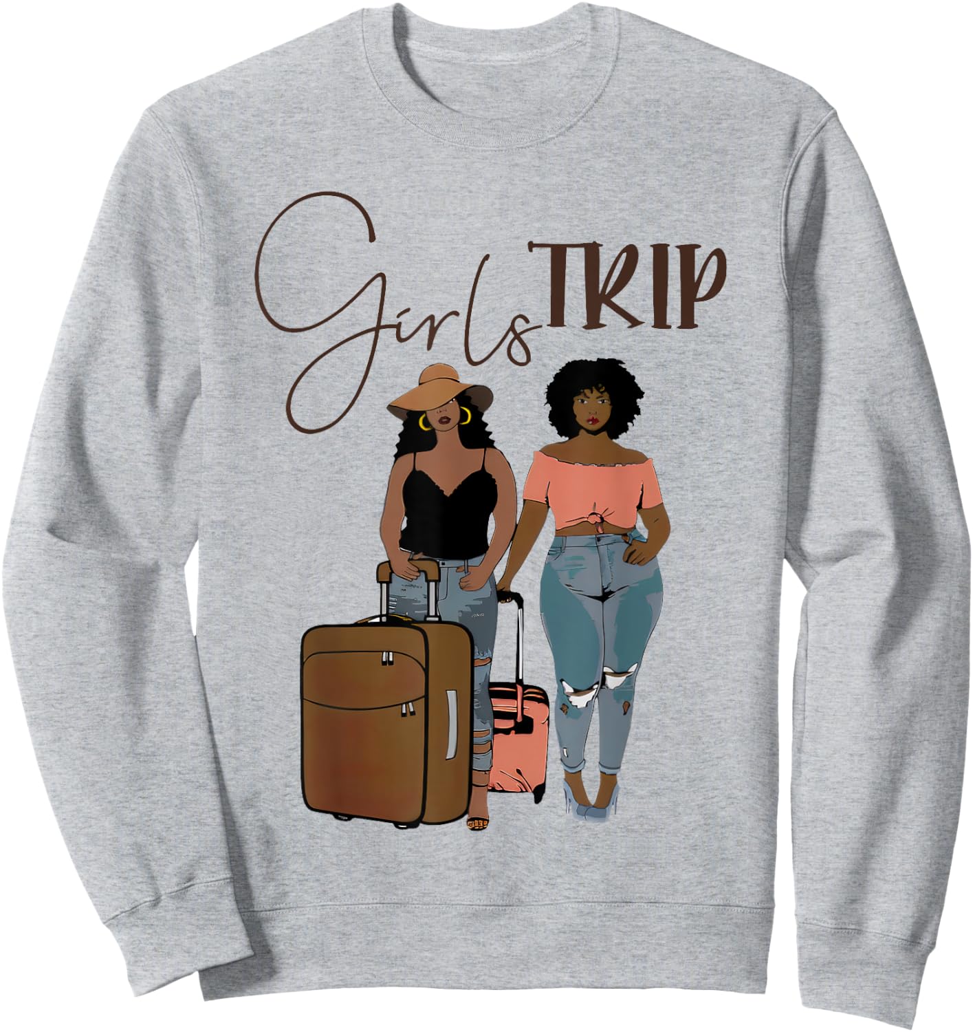 Girls Trip Black Girl Afro Novetly Sweatshirt - Sweatshirt | Ash