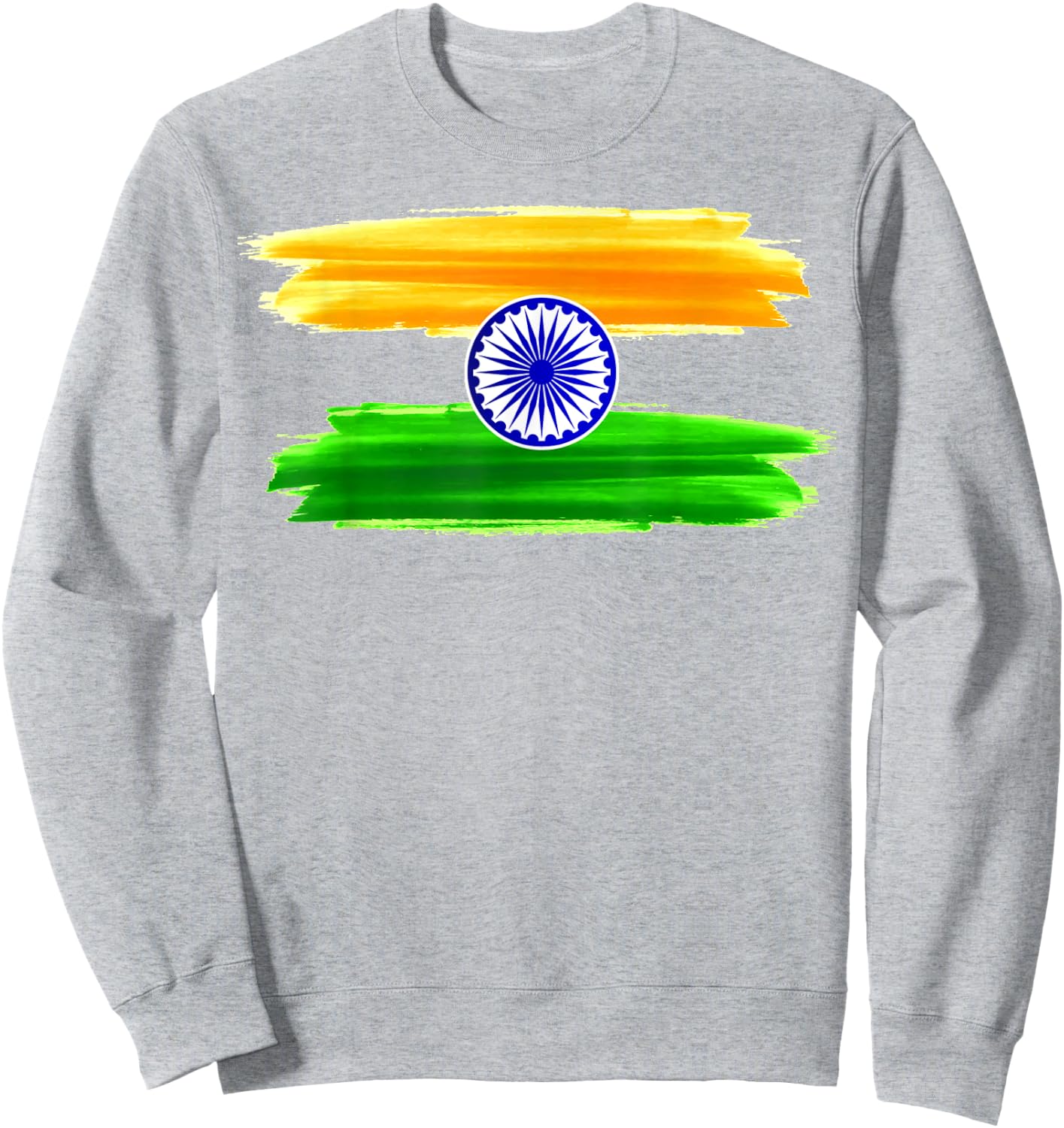 India Independence Day 15 August 1947 Indian Flag Patriotic Sweatshirt - Sweatshirt | Ash