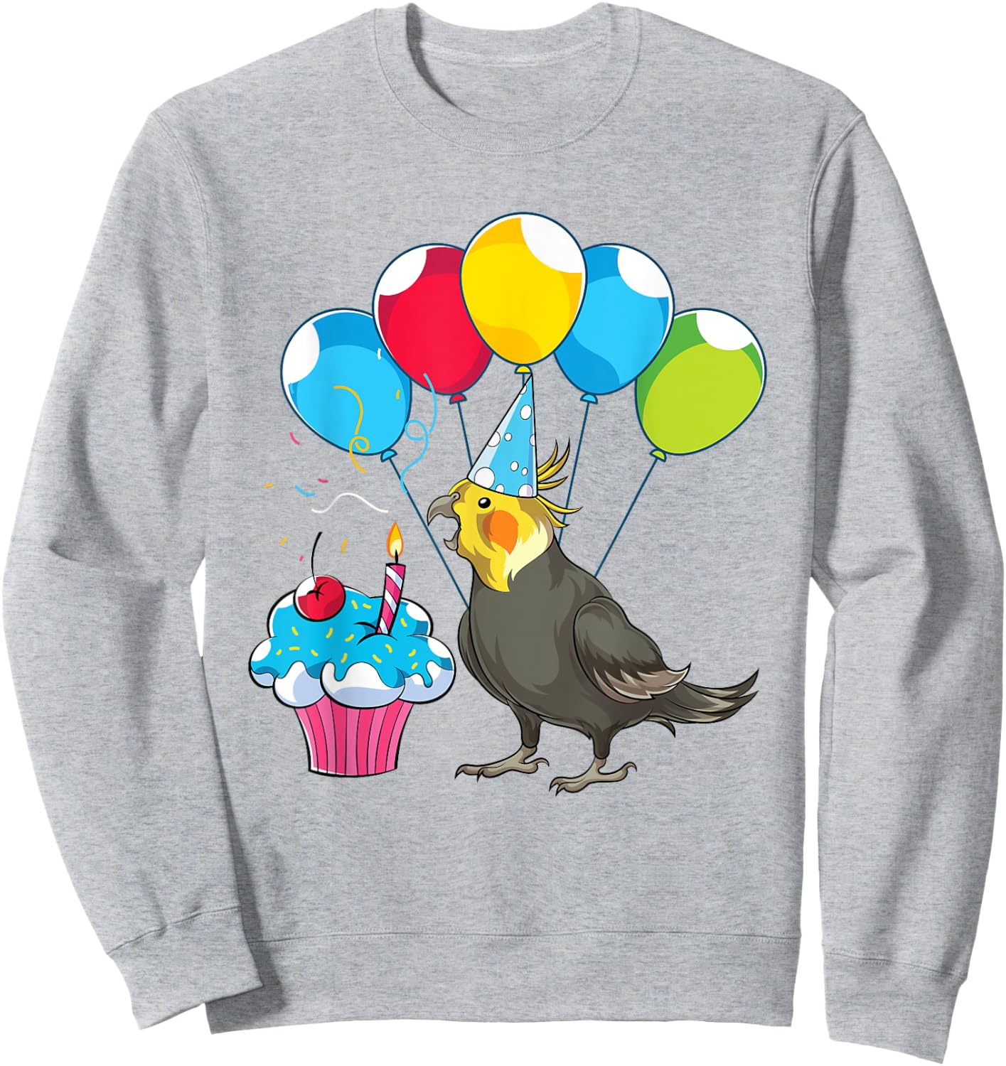 Cockatiel Lover Kids Birthday Parrot Animal Bird Cockatiel Sweatshirt - Sweatshirt | Ash