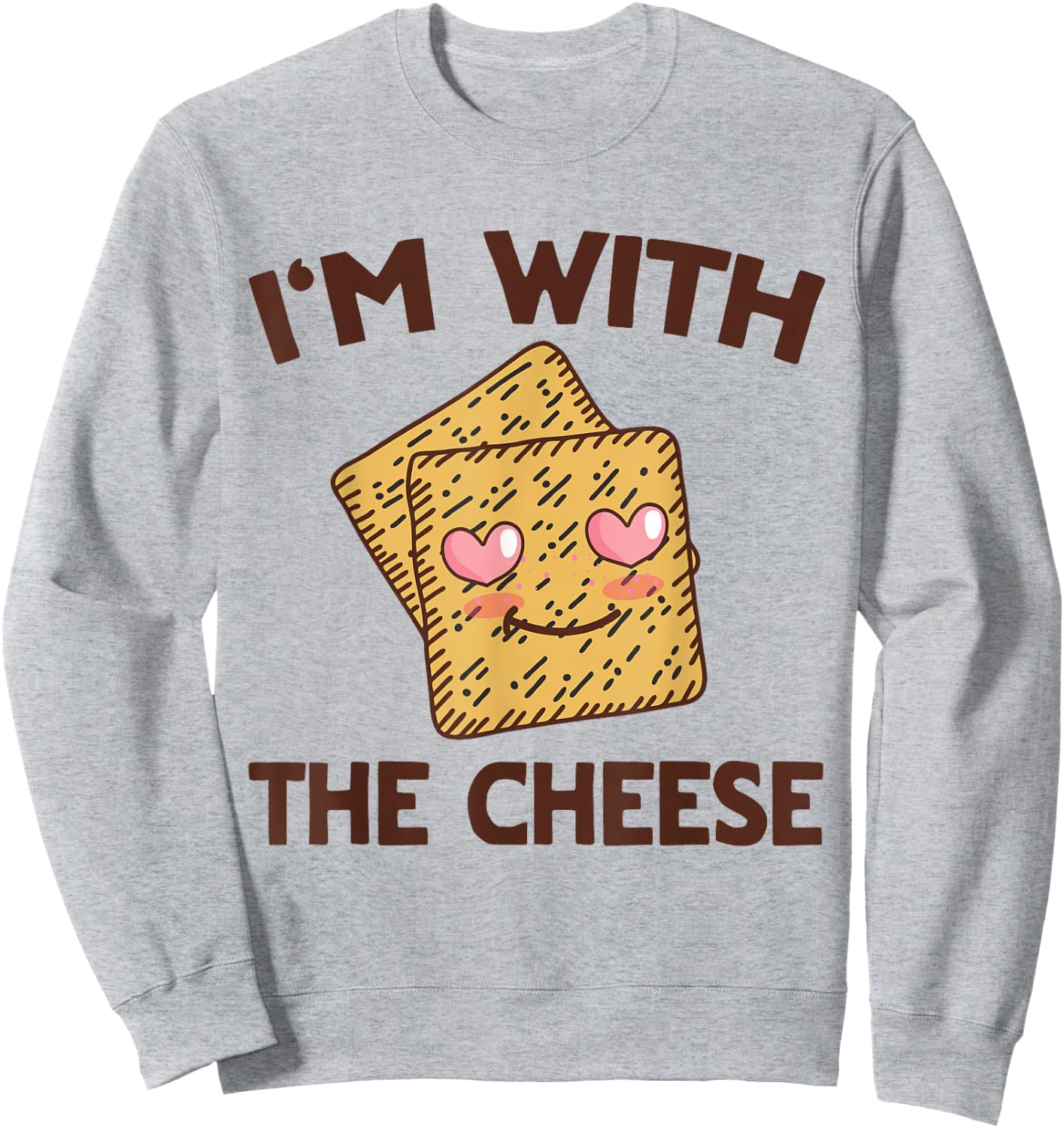 Cheese & Crackers Matching His & Hers Couples Sweatshirt - Sweatshirt | Ash