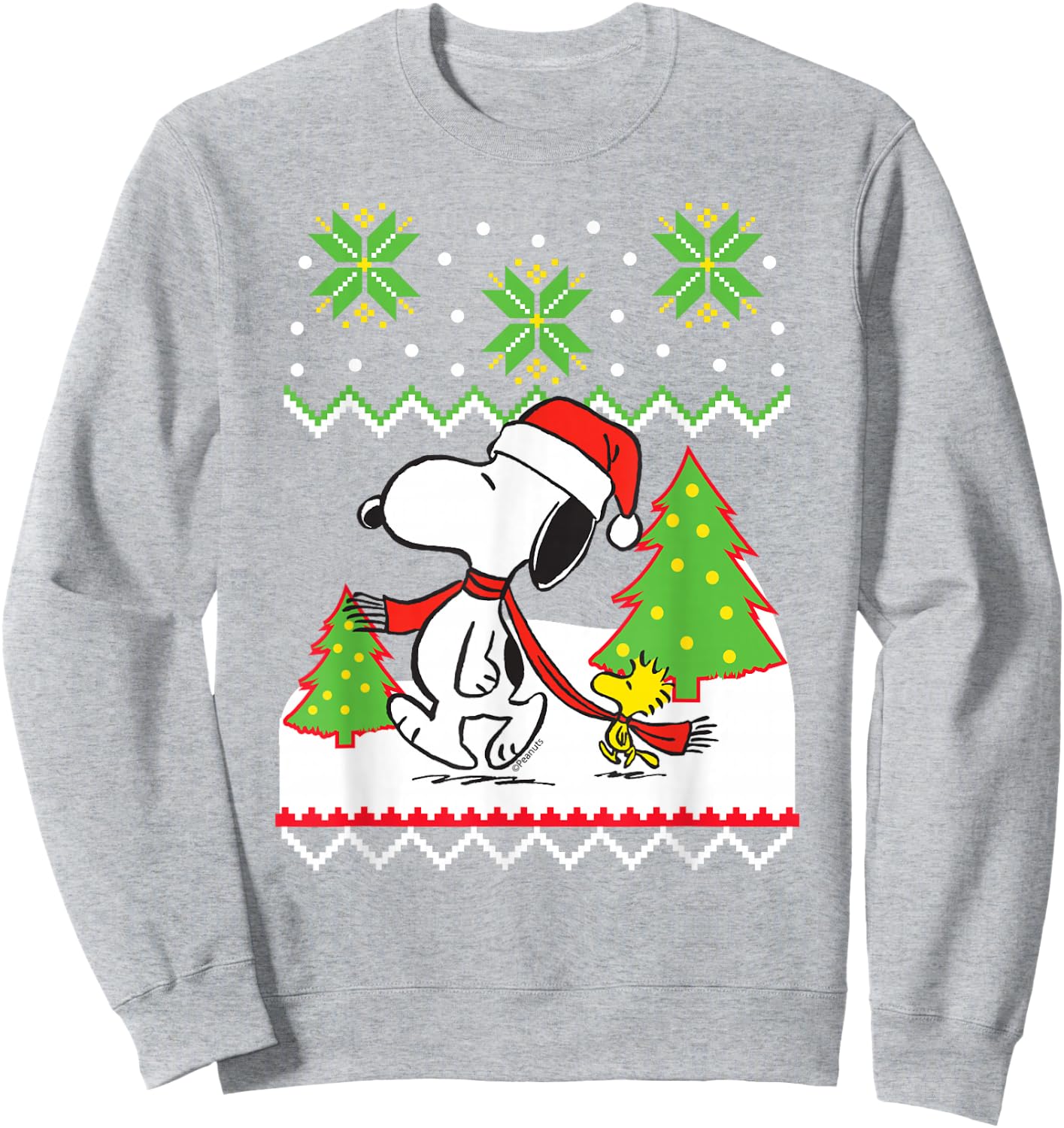Peanuts Santa Snoopy Sweatshirt - Sweatshirt | Ash