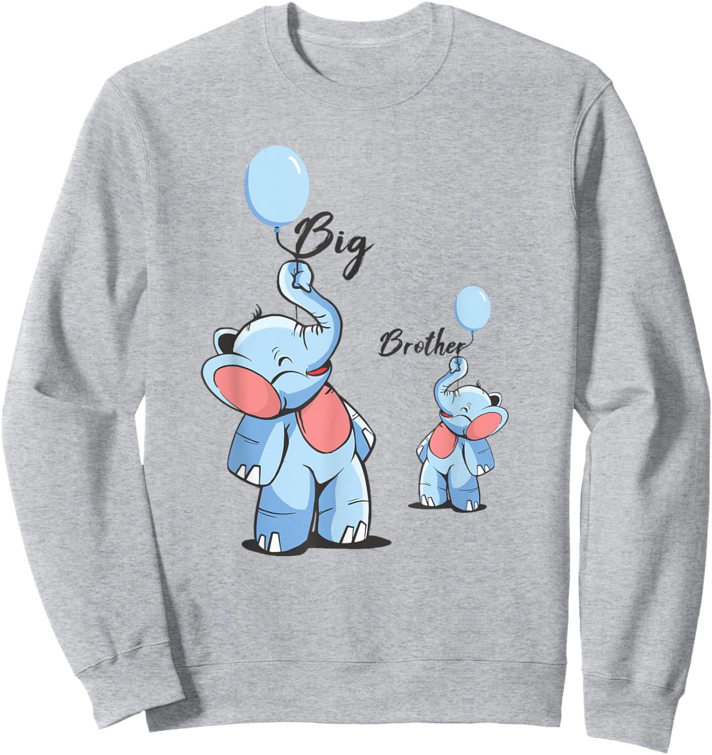 Big Brother Elephant Siblings Pregnant Pregnancy Boy Baby Sweatshirt - Sweatshirt | Ash