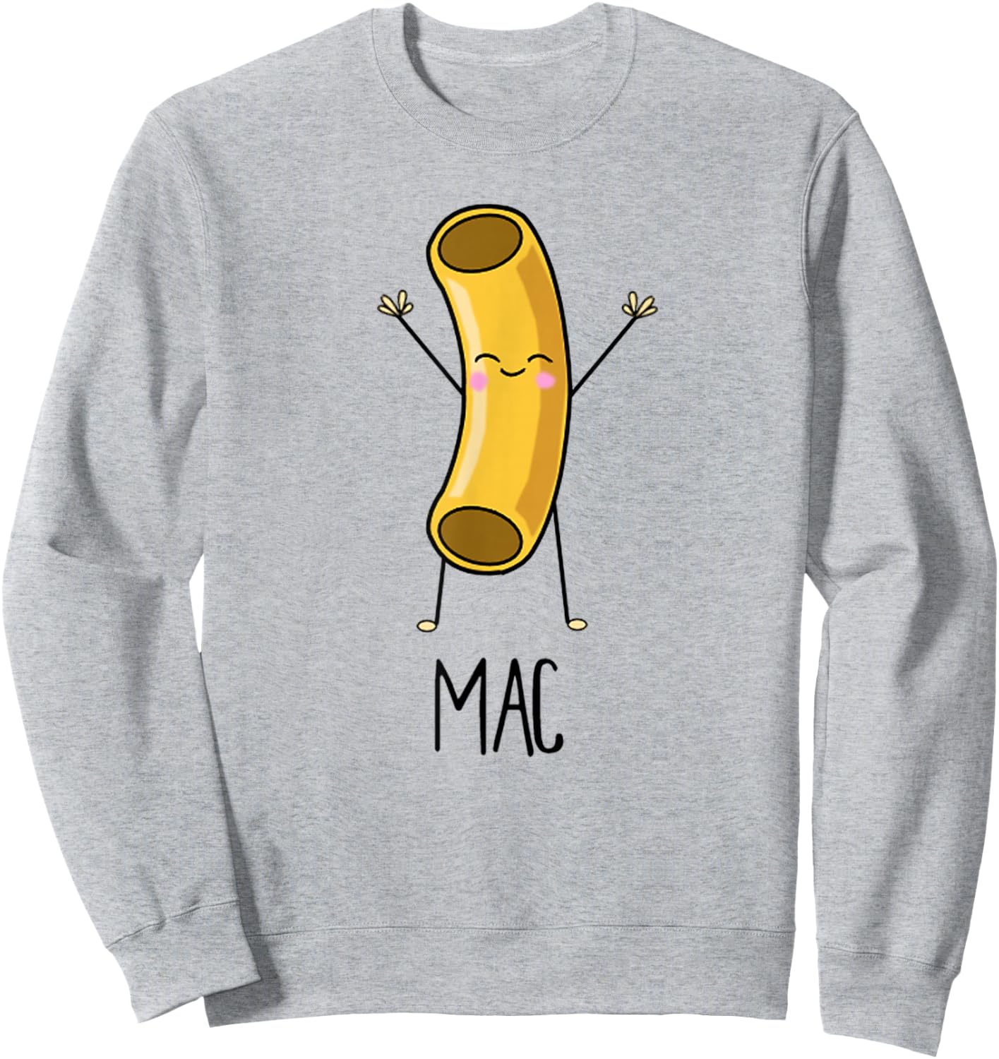 Kawaii Macaroni Mac Cute BFF Shirts Sweatshirt - Sweatshirt | Ash