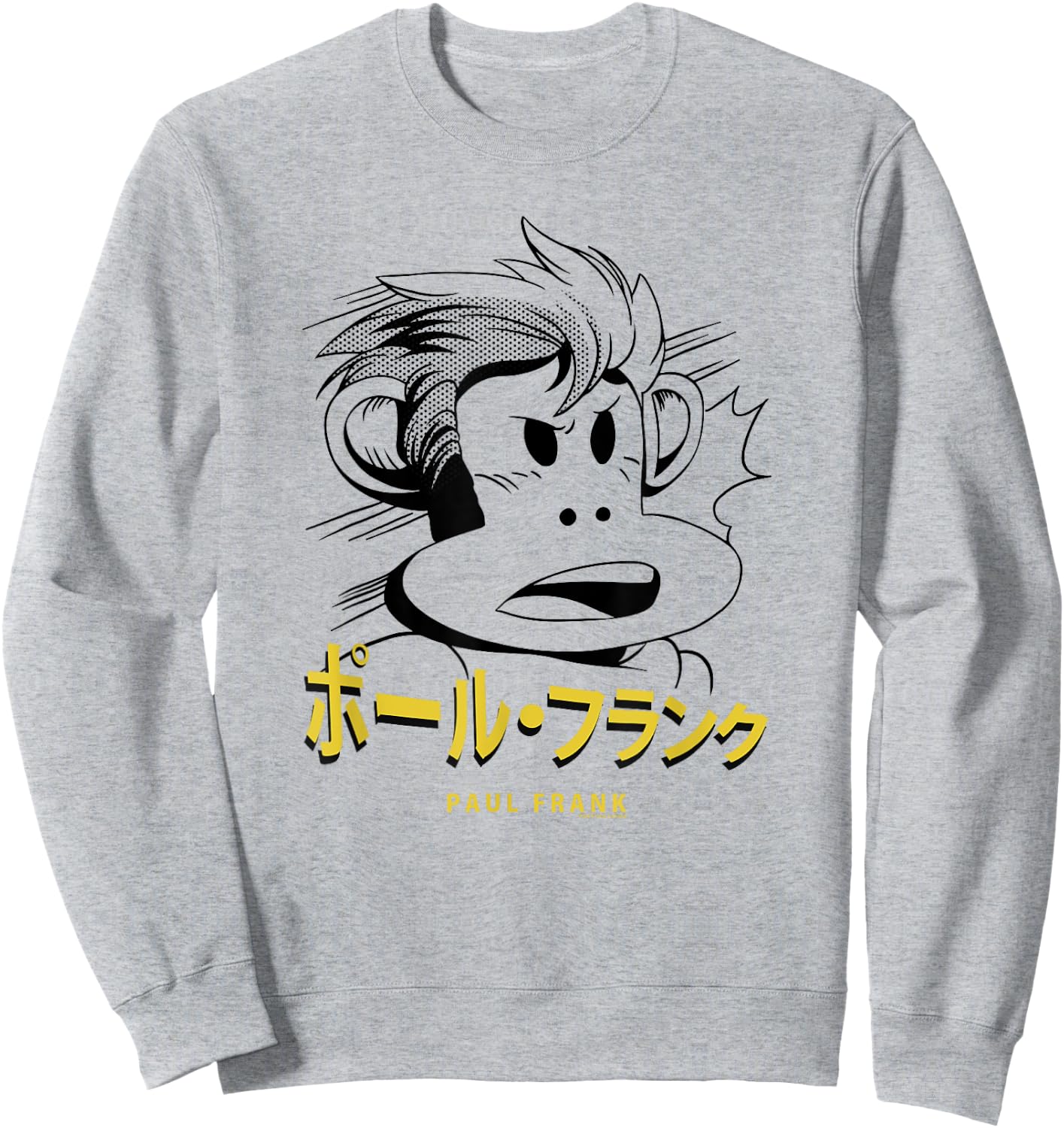 Paul Frank Julius Kanji Poster Sweatshirt - Sweatshirt | Ash