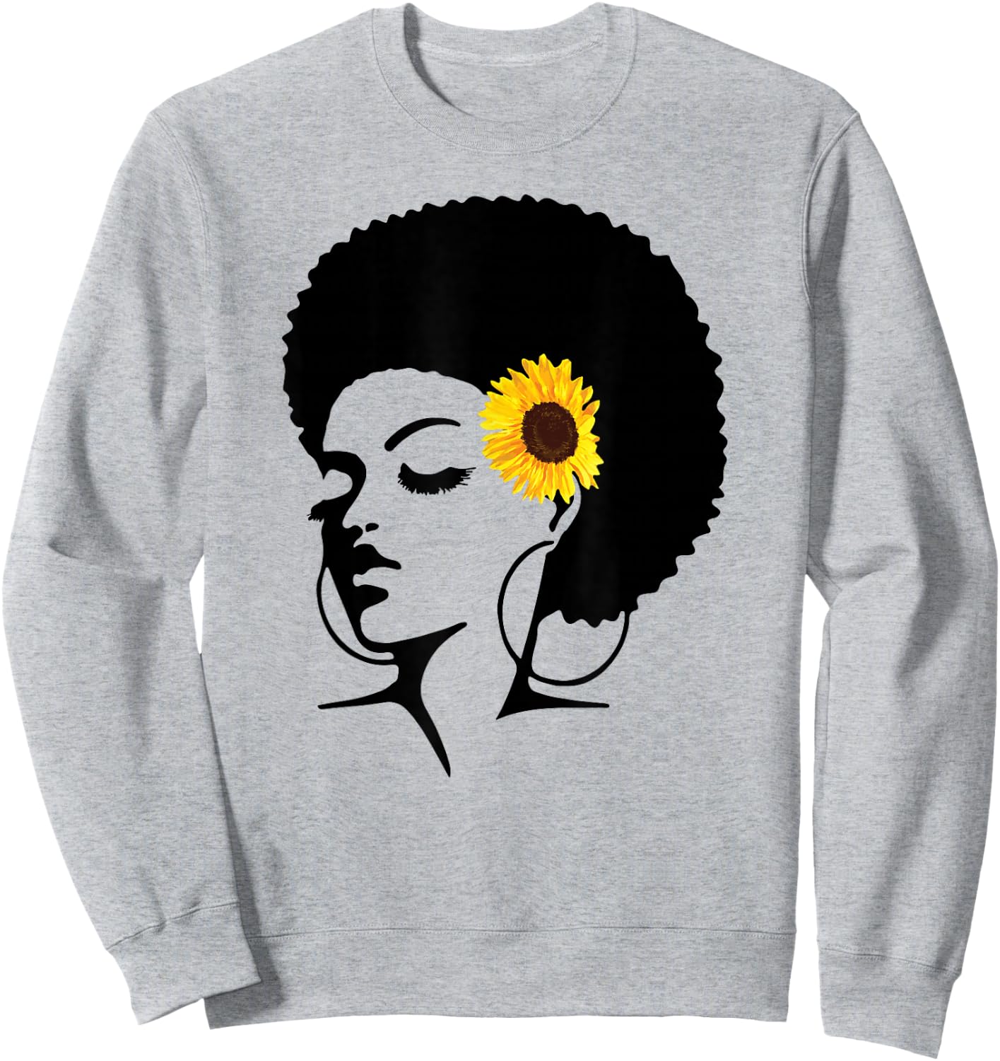 Juneteenth Shirts Women Afro Natural Black Hair Kind Pride Sweatshirt - Sweatshirt | Ash
