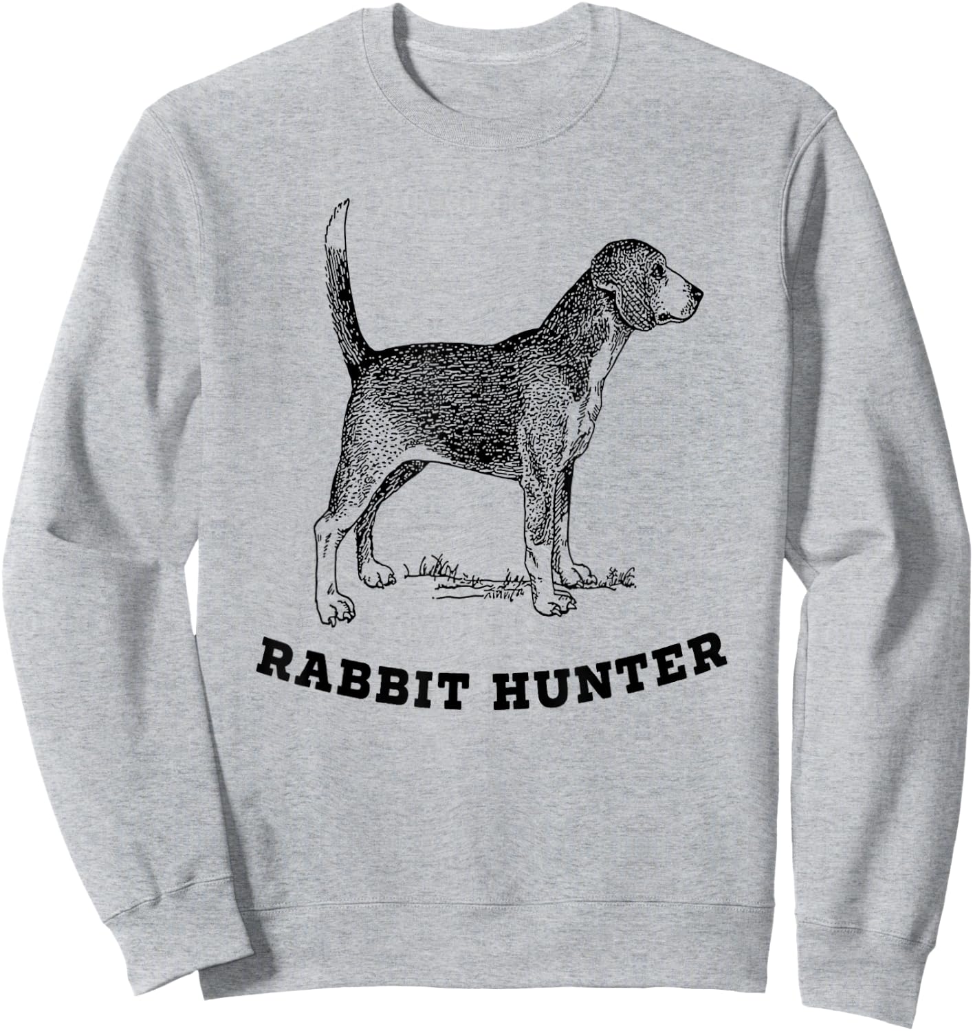 Rabbit Hunter Beagle Dog Chasing Tail Hunting Cottontail Men Women Sweatshirt - Sweatshirt | Ash