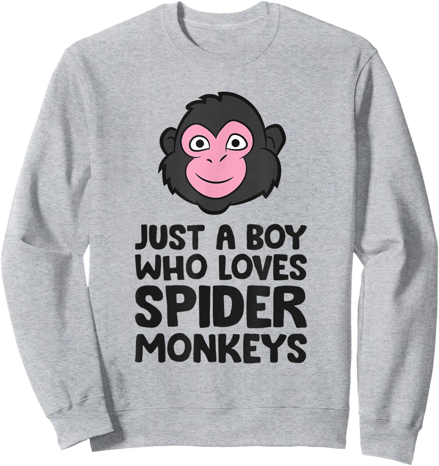 Just a Boy Who Loves Spider Monkeys Sweatshirt - Sweatshirt | Ash