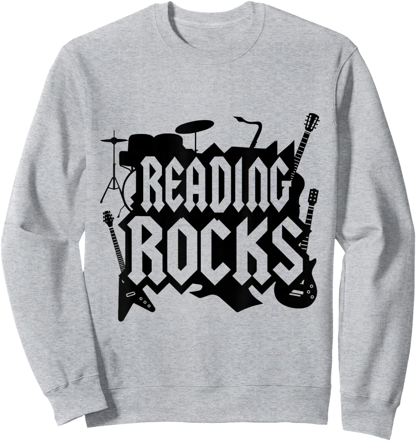 Reading Rocks Read Teacher Libray Librarian ELA Teacher Sweatshirt - Sweatshirt | Ash