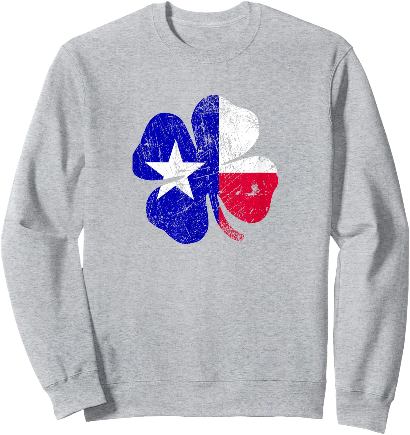 St. Patricks Day Texas Shamrock Sweatshirt - Sweatshirt | Ash