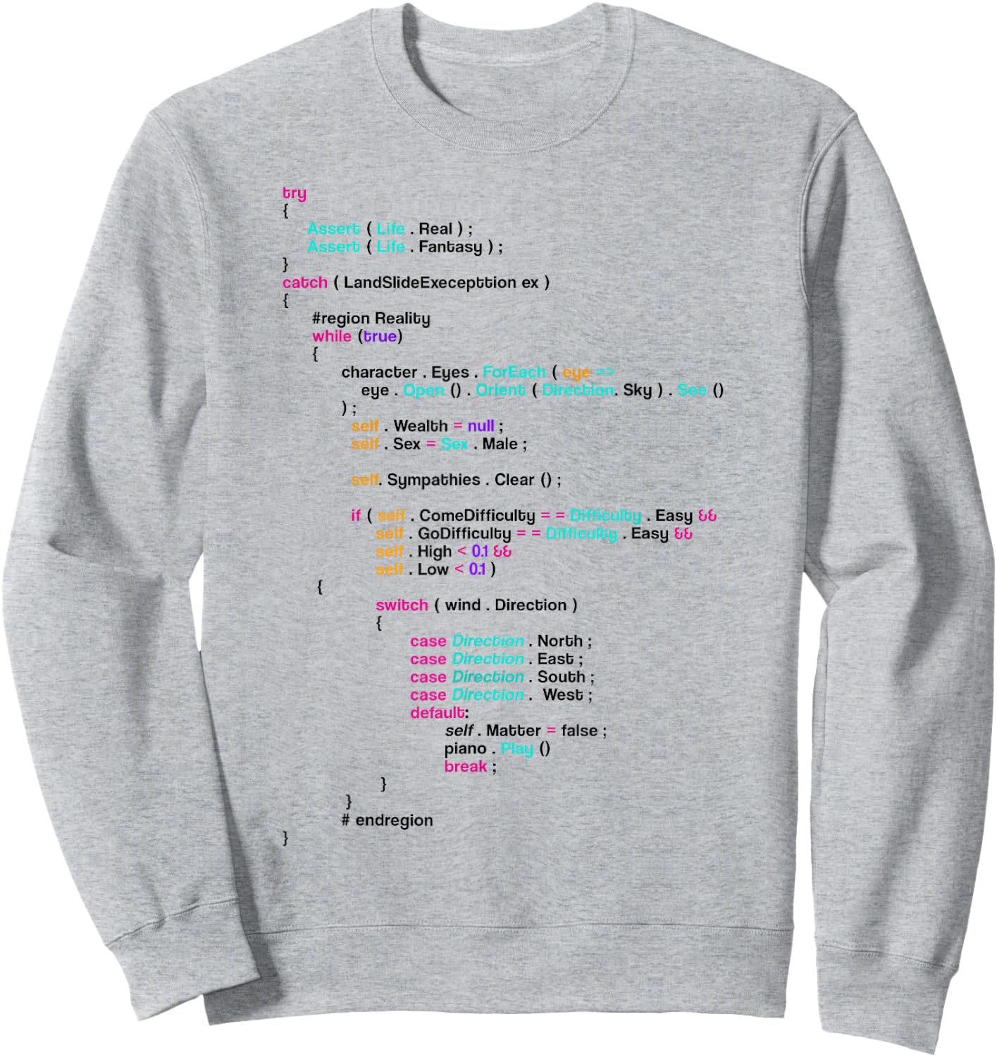 Assert Code Programmer Software Developer Nerd Computer Sweatshirt - Sweatshirt | Ash