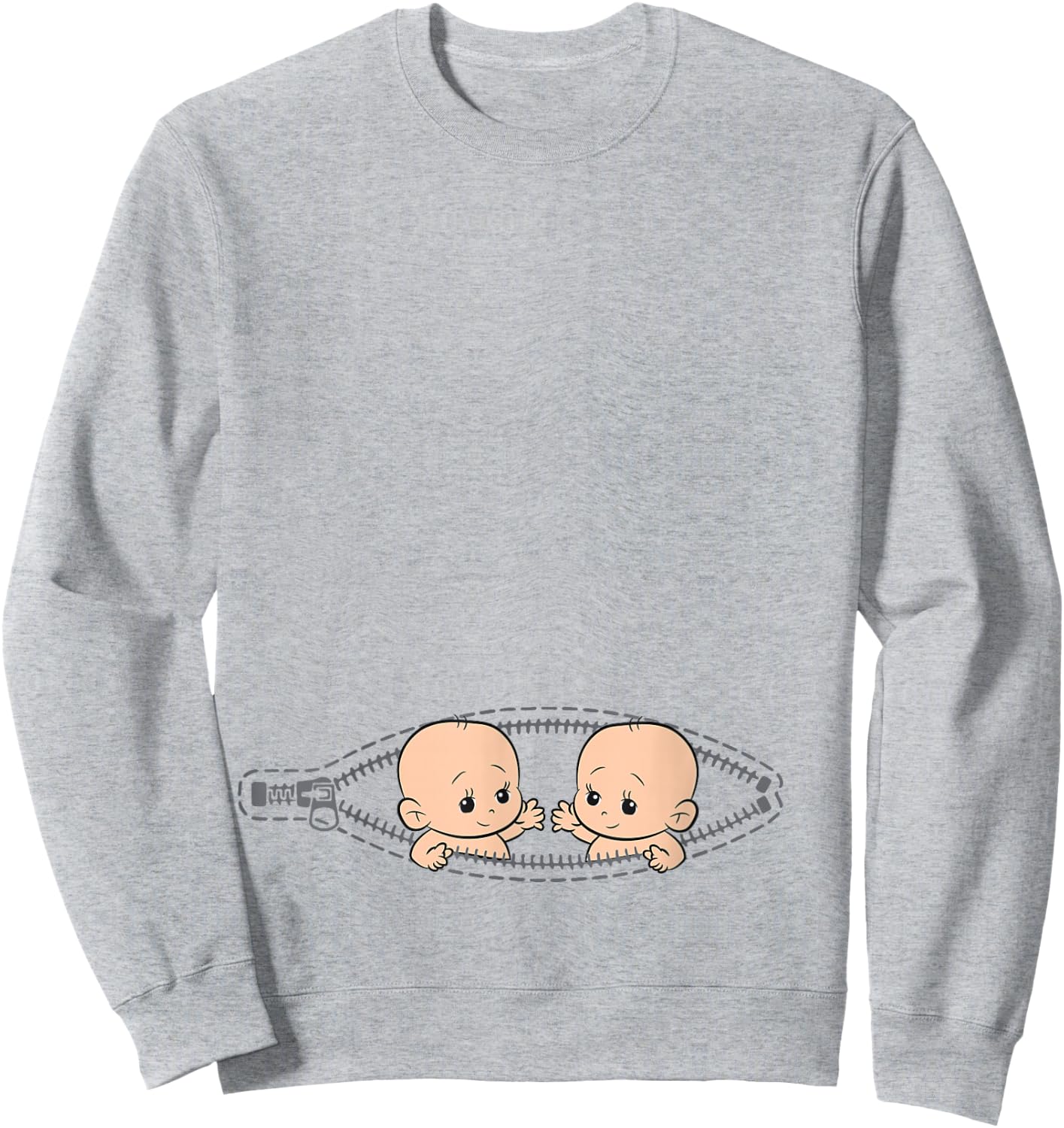 Pregnant Mother of Twins Pregnancy Sweatshirt - Sweatshirt | Ash