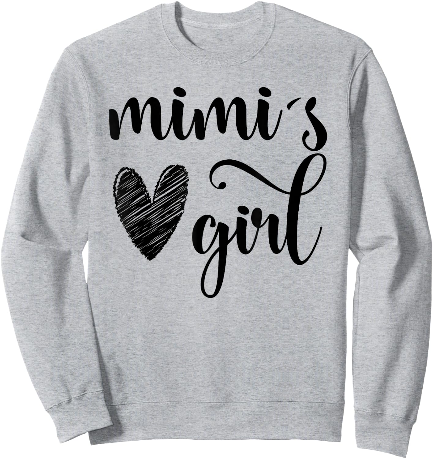 Funny Matching Mimi Girl for Grandma Whit Girl Mother's Day Sweatshirt - Sweatshirt | Ash