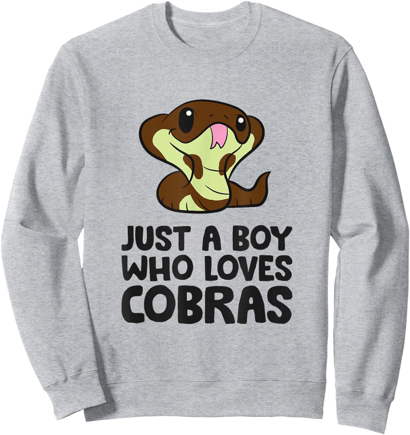 King Cobra Snake Just a Boy Who Loves Cobras Sweatshirt - Sweatshirt | Ash