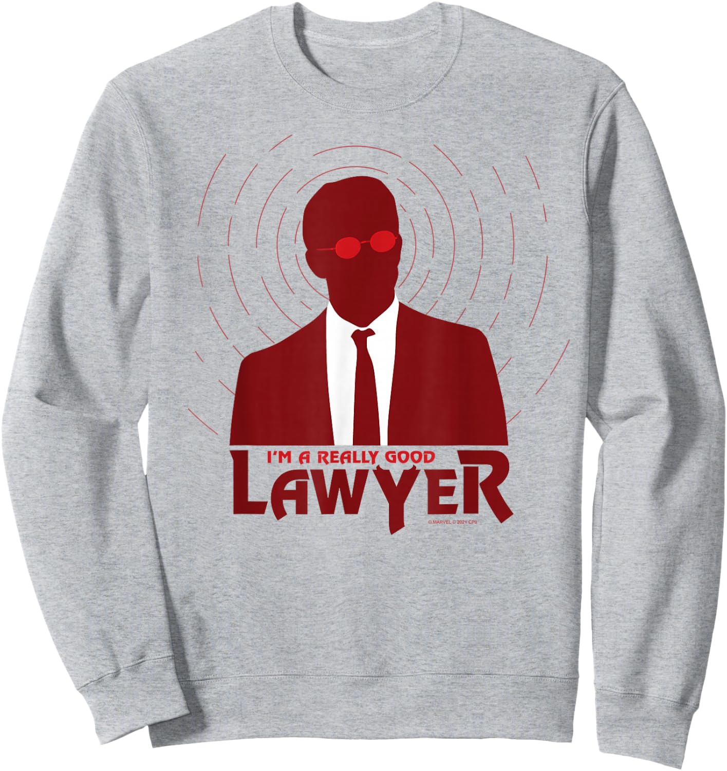 Marvel Spider-Man: No Way Home Matt Murdock Good Lawyer Small Sweatshirt - Sweatshirt | Ash
