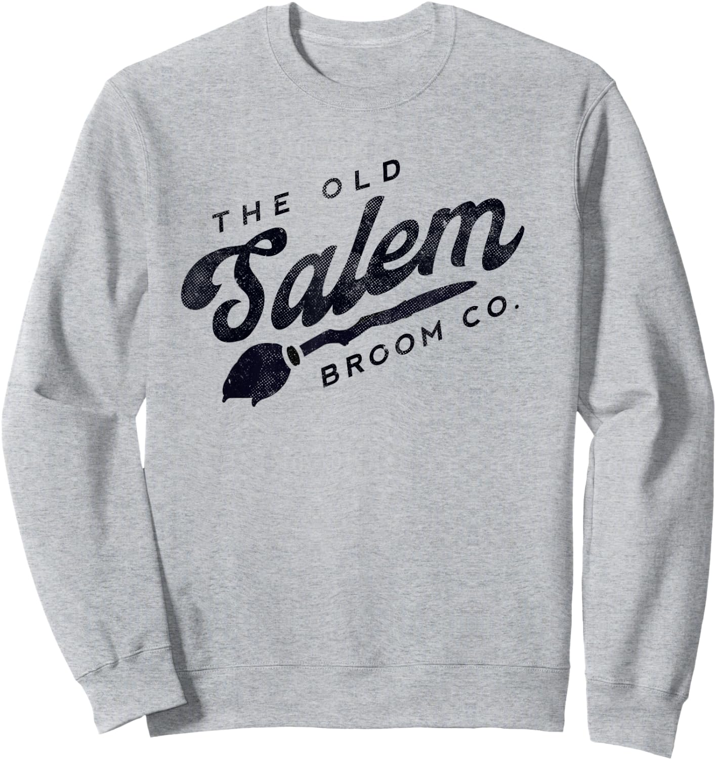 Funny Witch Olde SALEM BROOM Company Scary Witches Brew Co Sweatshirt - Sweatshirt | Ash