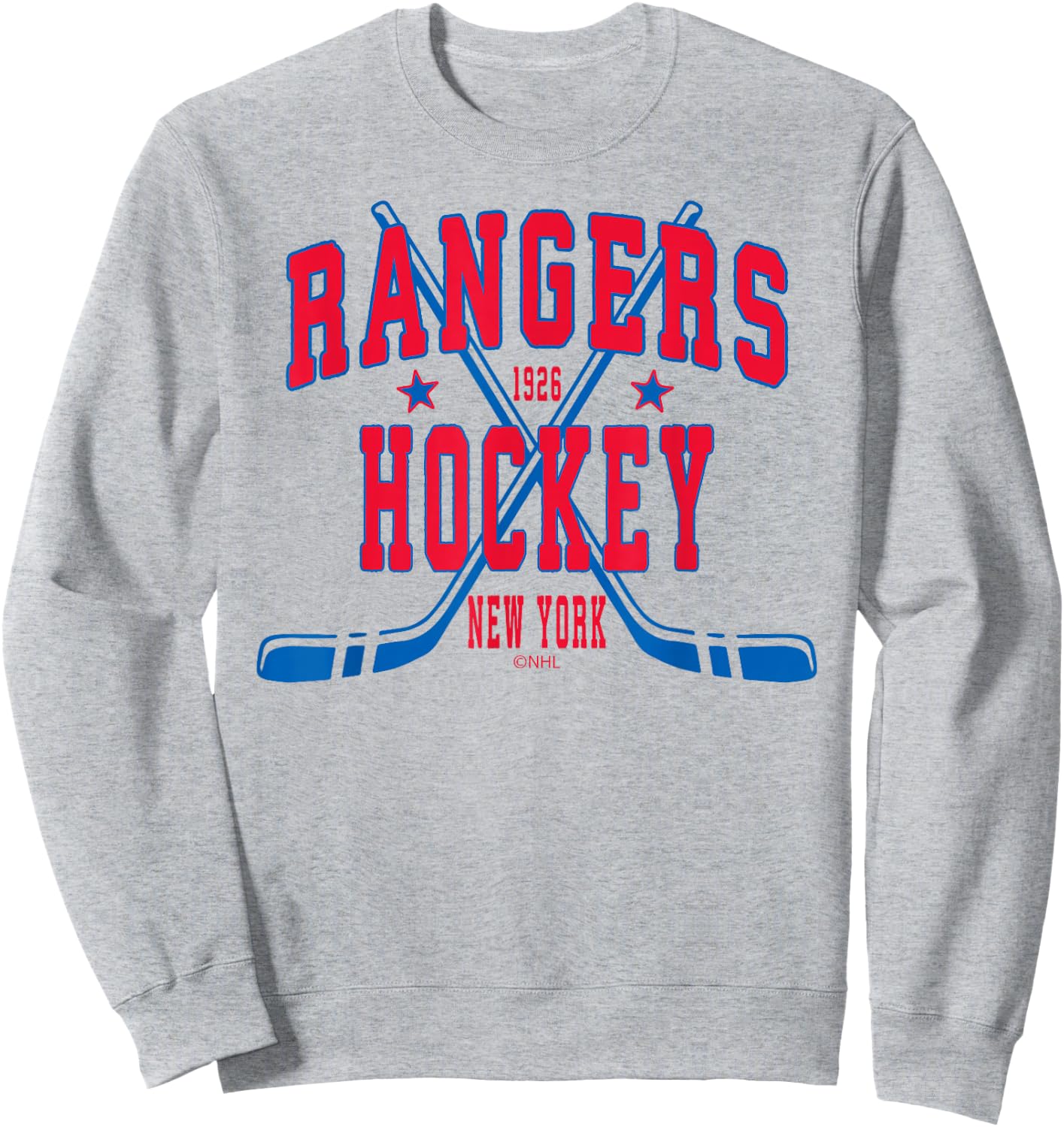 New York Rangers Stars White Officially Licensed Sweatshirt - Sweatshirt | Ash