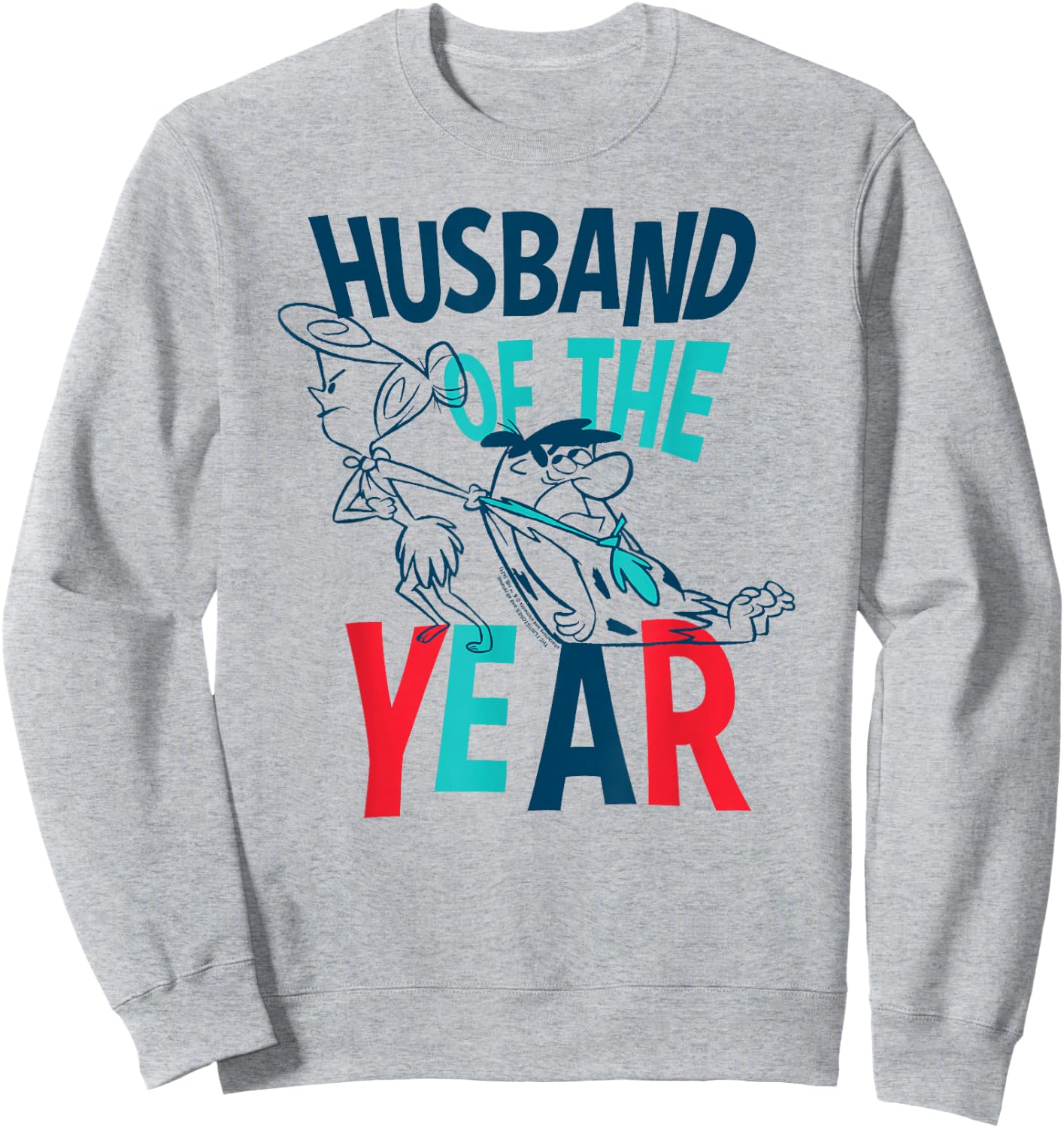 The Flintstones Fred Wilma Husband of the Year Sweatshirt - Sweatshirt | Ash