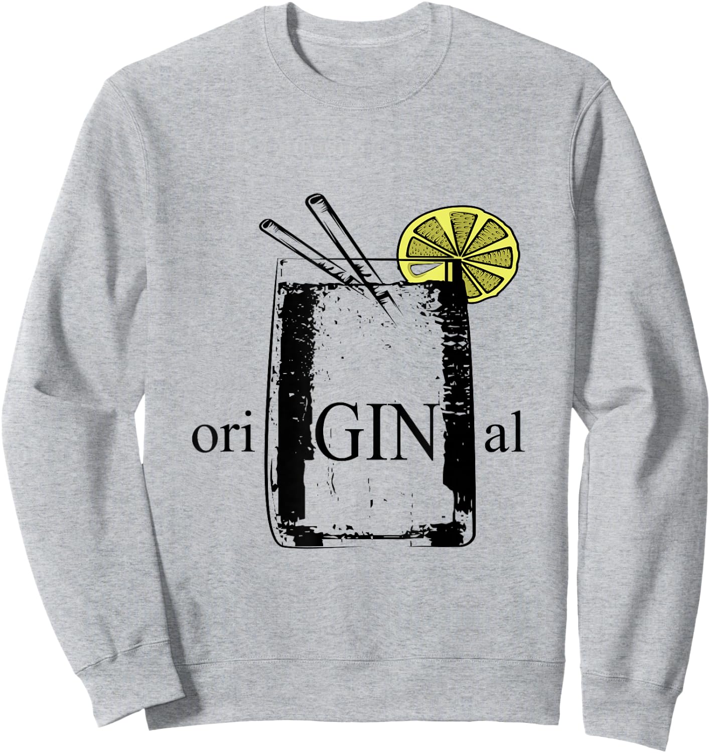 OriGINal Gin and Tonic Shirt Funny Longdrink Pun Sweatshirt - Sweatshirt | Ash