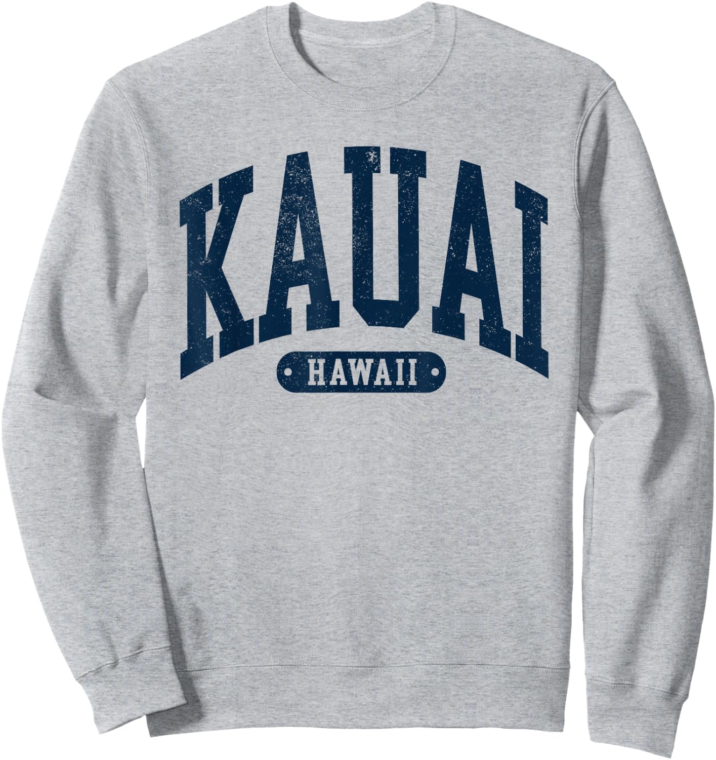 Vintage Kauai Hawaii Distressed Retro Beach Vacation Sweatshirt - Sweatshirt | Ash
