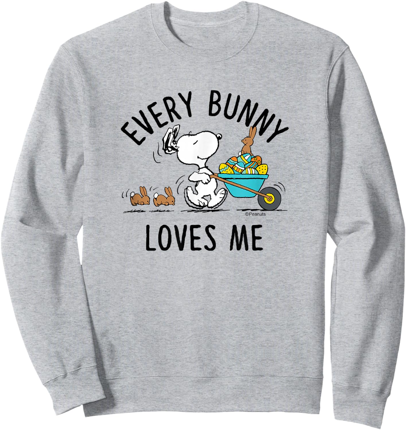 Peanuts - Easter - Every Bunny Loves Me Sweatshirt - Sweatshirt | Ash