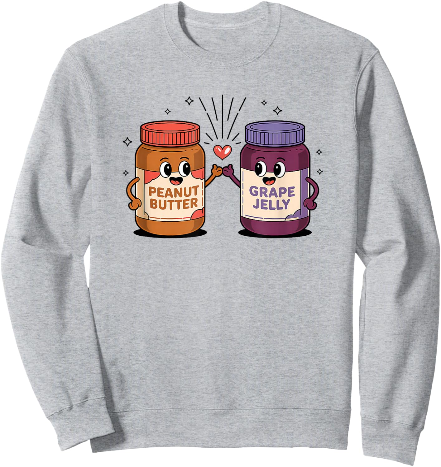 Peanut Butter Jelly best friends love cute kids Sweatshirt - Sweatshirt | Ash