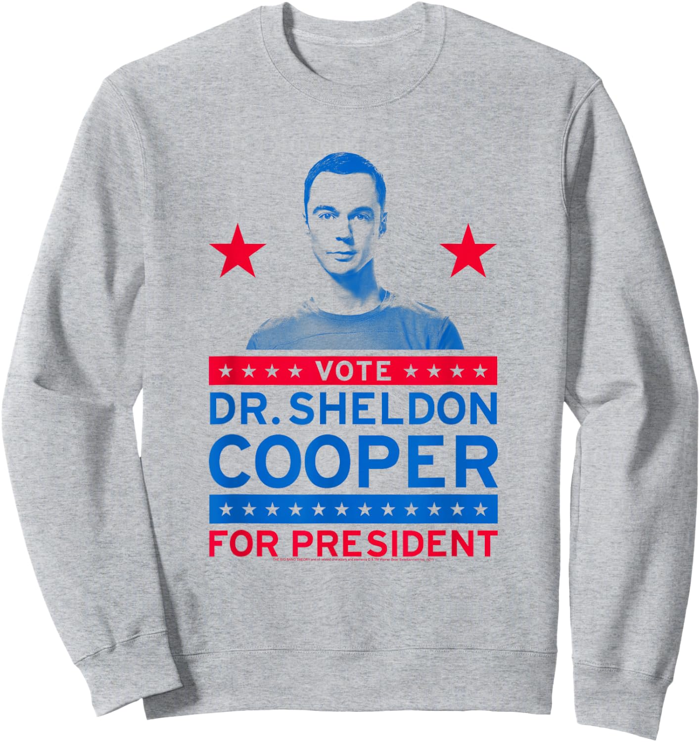 The Big Bang Theory Sheldon Cooper for President TV Show Sweatshirt - Sweatshirt | Ash