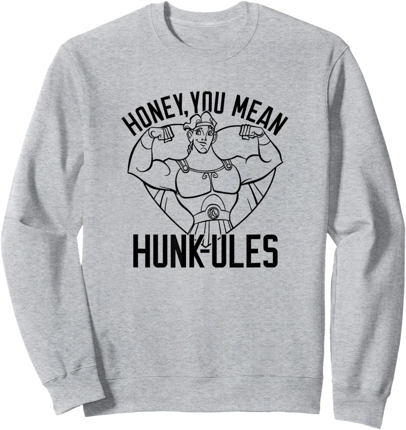 Disney Hercules Valentine's Day Honey You Mean Hunk-Ules Sweatshirt - Sweatshirt | Ash
