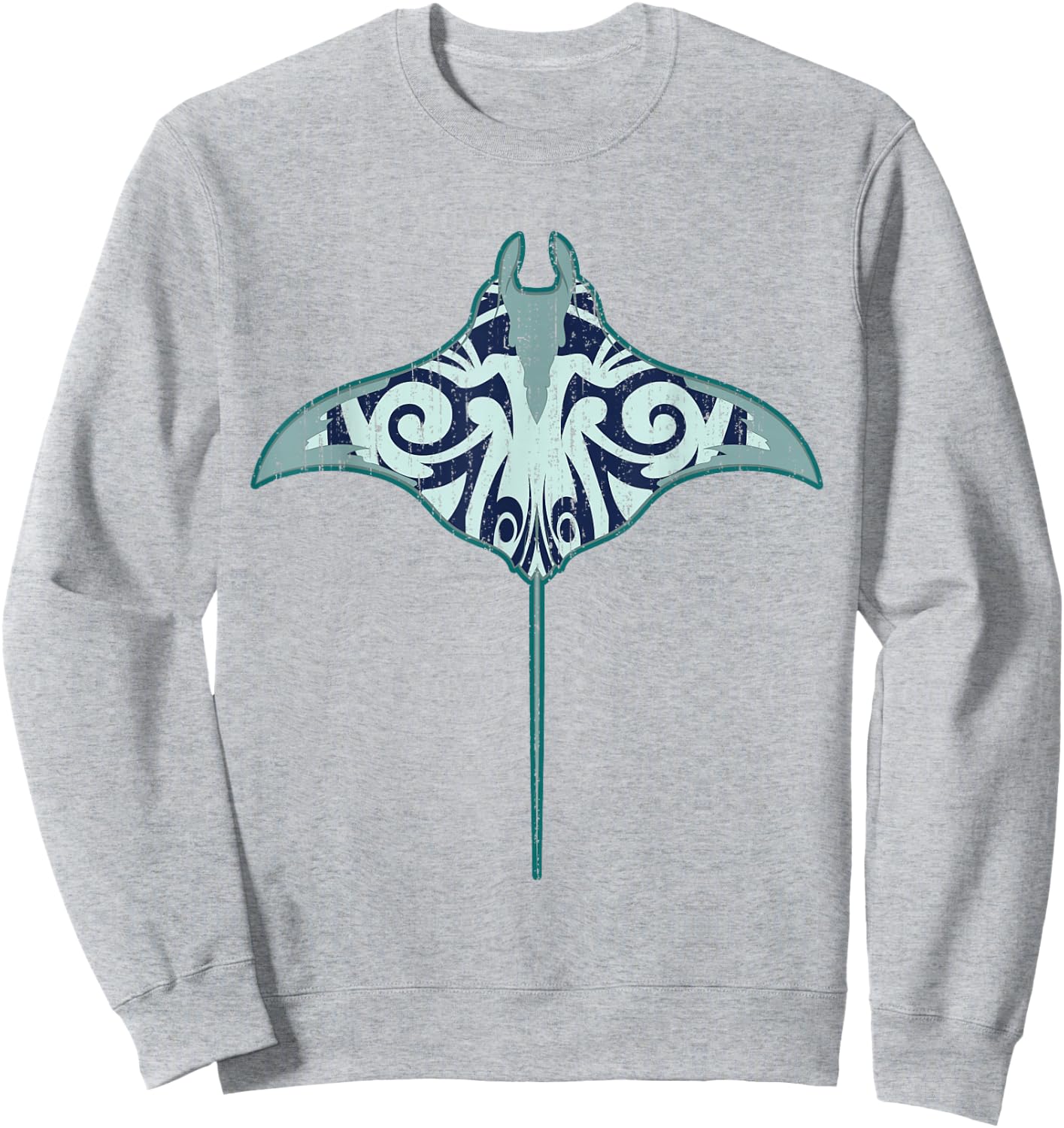 Stingray Ocean Animal Hawaii Tattoo Sea Animal Ray Sweatshirt - Sweatshirt | Ash