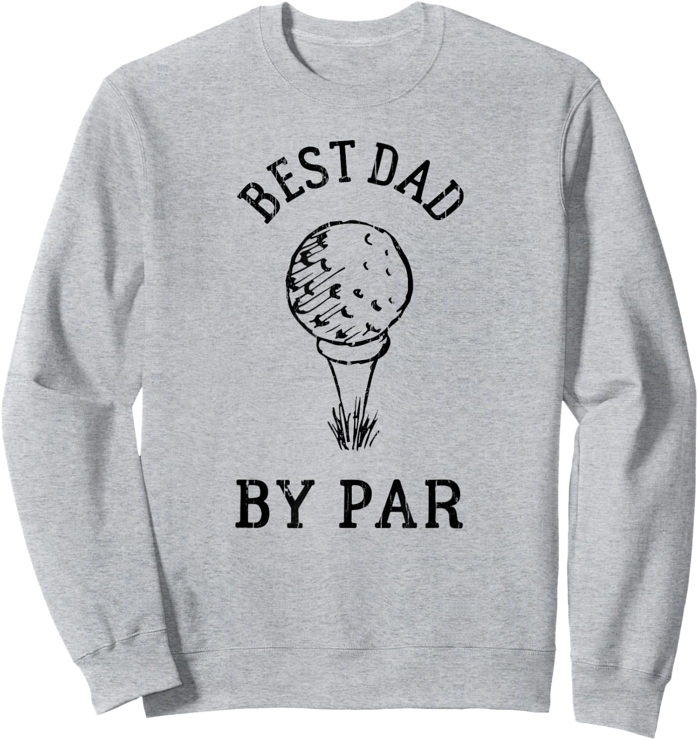 Best Dad By Par, Funny Golf, Matching Father And Kid Sweatshirt - Sweatshirt | Ash