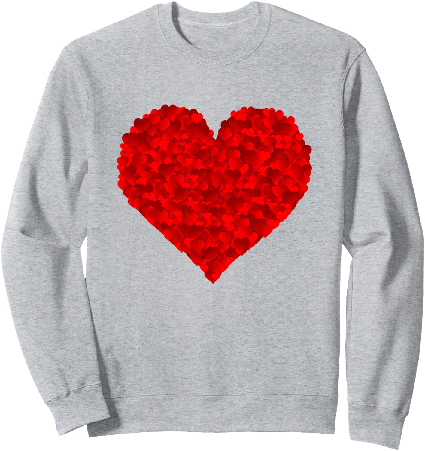 Red Heart Love Valentines for Girlfriend Women Him Her Girls Sweatshirt - Sweatshirt | Ash