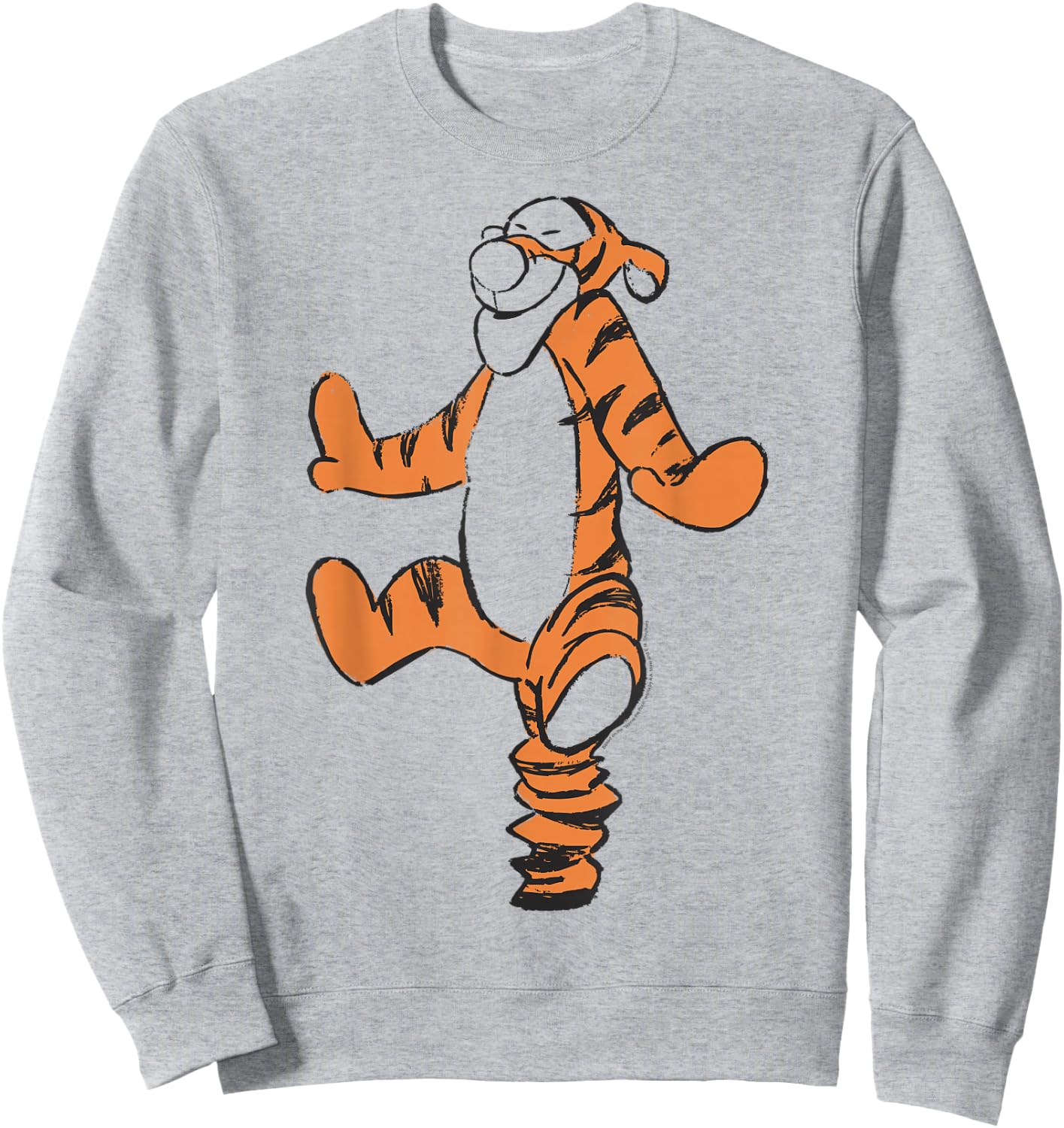 Disney Winnie The Pooh Tigger Simple Sketch Sweatshirt - Sweatshirt | Ash