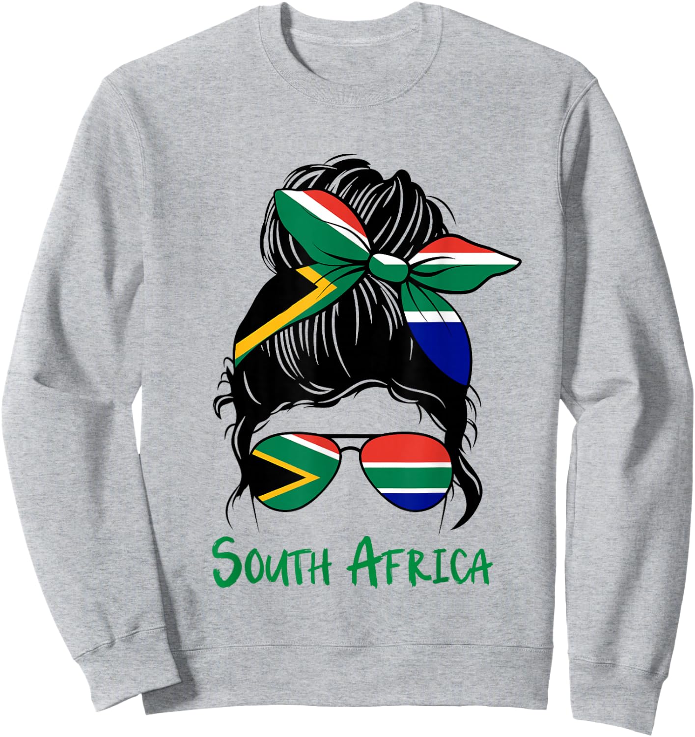 South Africa Girl South African Girl South Africa Woman Flag Sweatshirt - Sweatshirt | Ash