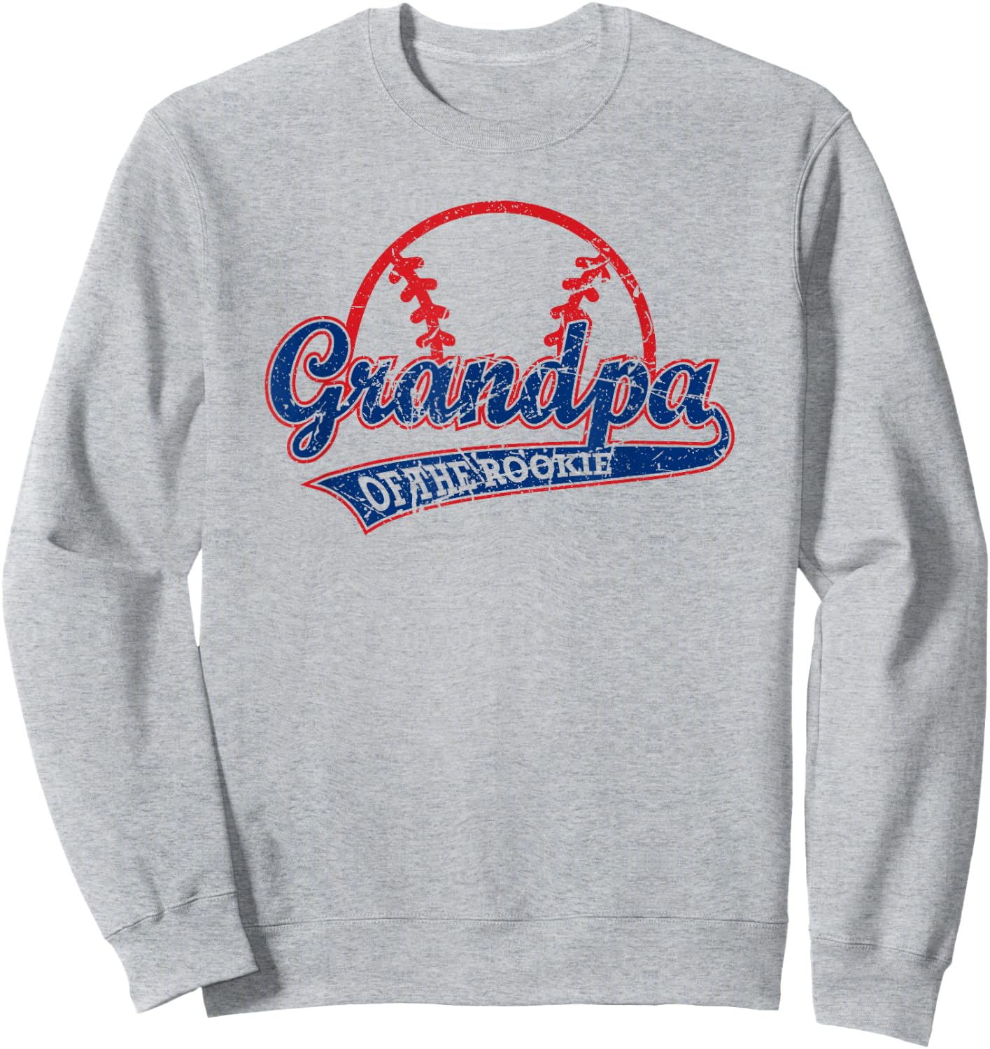 Funny Vintage Baseball Grandpa of the Rookie Sweatshirt - Sweatshirt | Ash