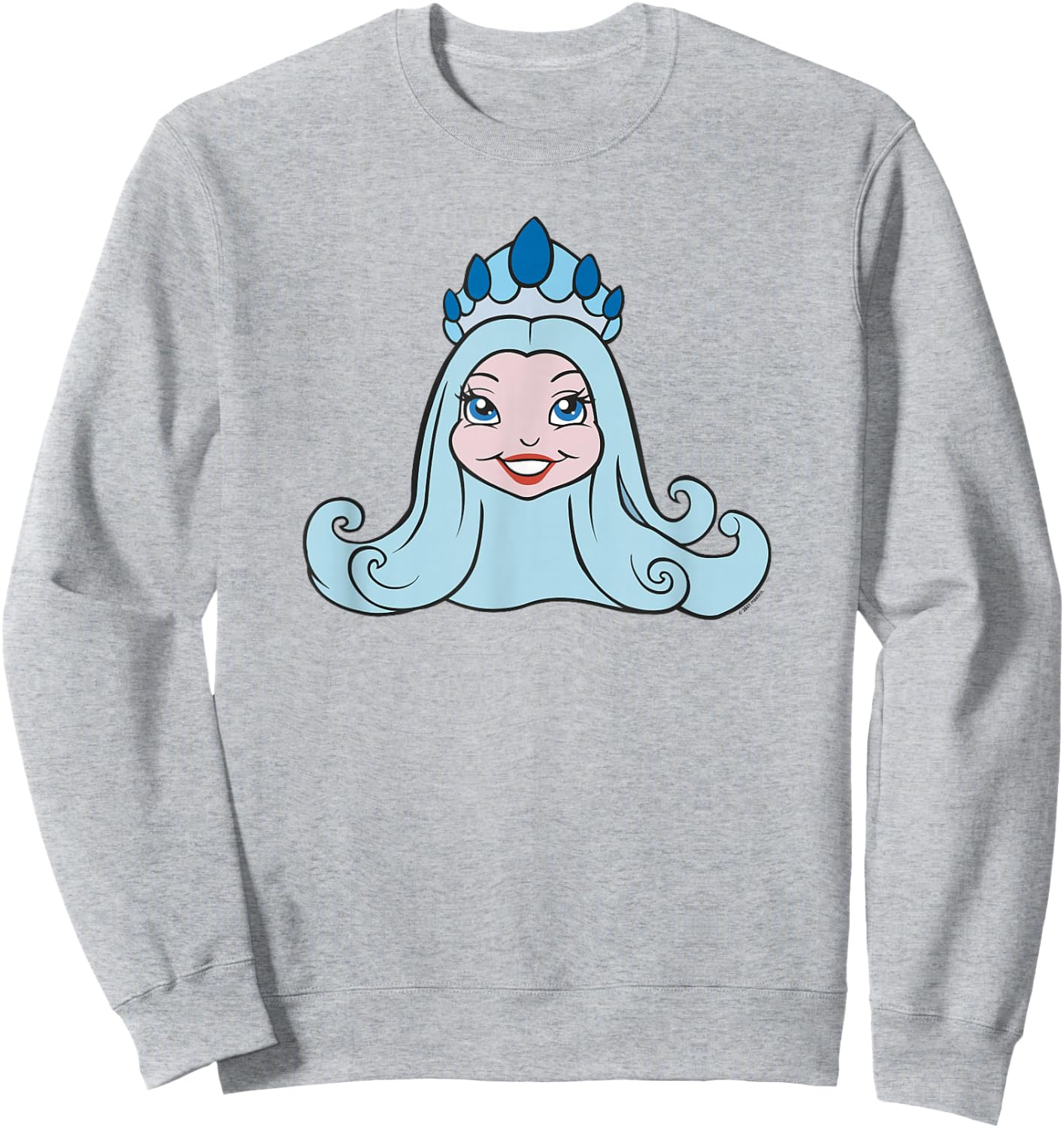 Candy Land Classic Retro Queen Frostine Big Face Sweatshirt - Sweatshirt | Ash