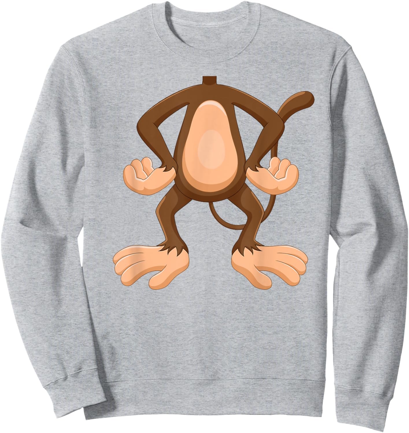 Funny Body Monkey Sweatshirt - Sweatshirt | Ash