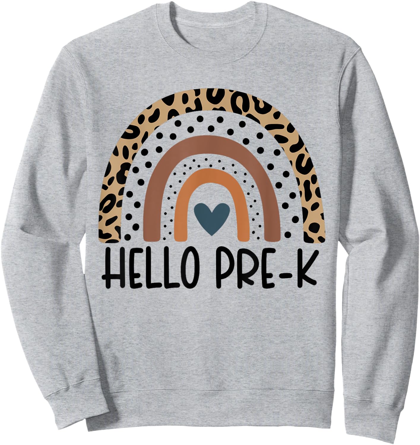 Hello Pre-K Rainbow teacher team Pre-K squad girls boys kids Sweatshirt - Sweatshirt | Ash