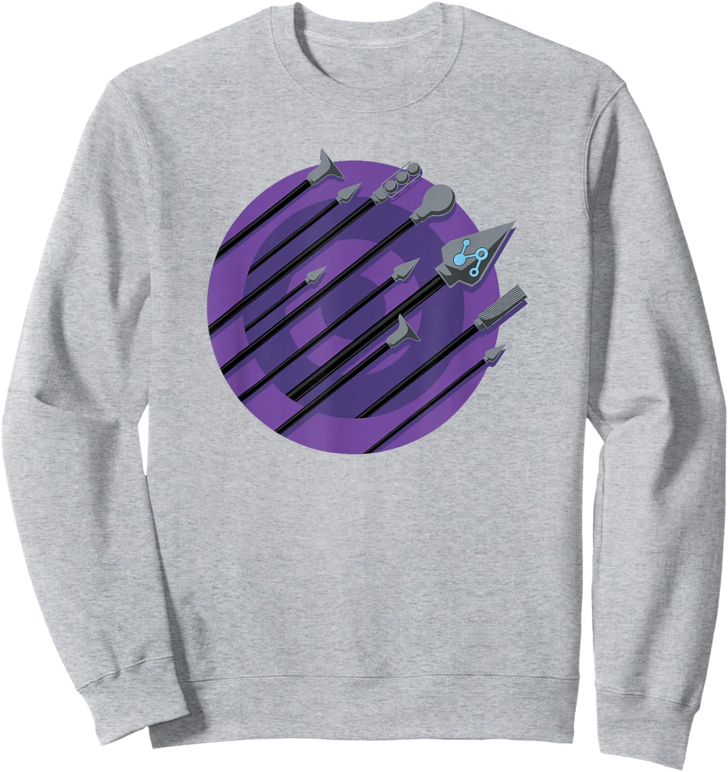 Marvel Hawkeye Arrow Lined Logo Sweatshirt - Sweatshirt | Ash