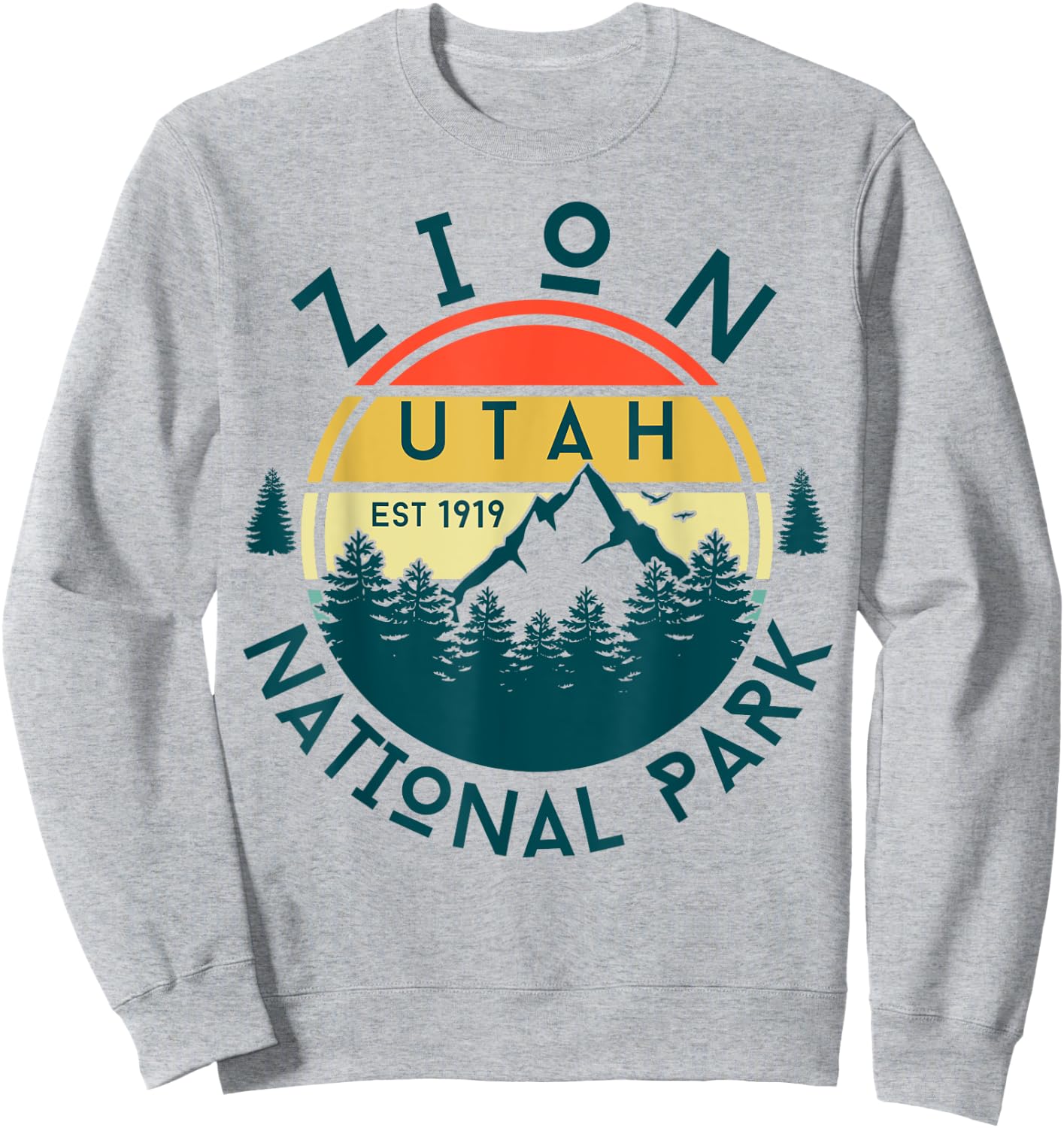 Zion National Park Utah Nature Hiking Outdoors Sweatshirt - Sweatshirt | Ash