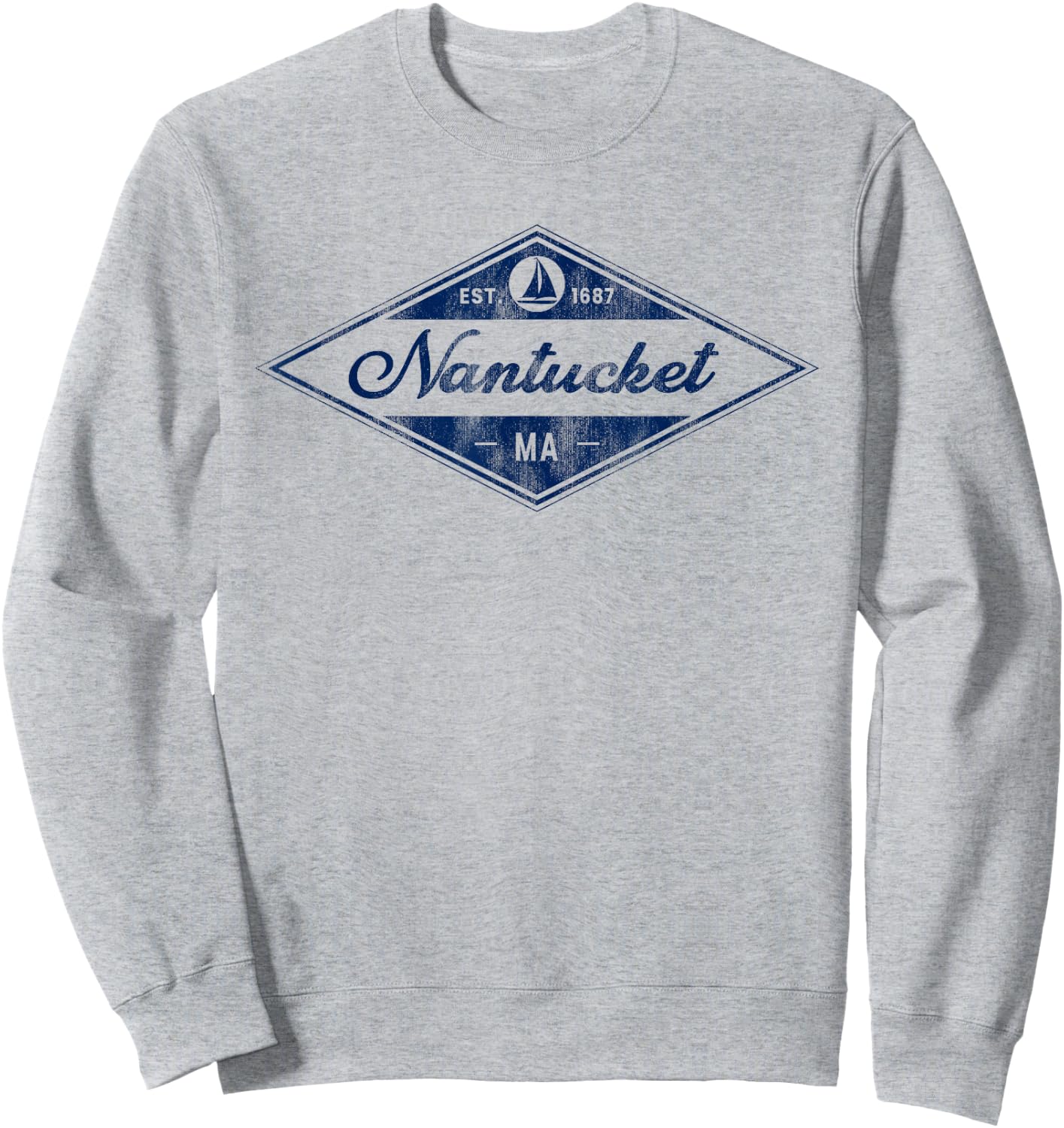 Nantucket Island Massachusetts Souvenir Sweatshirt - Sweatshirt | Ash