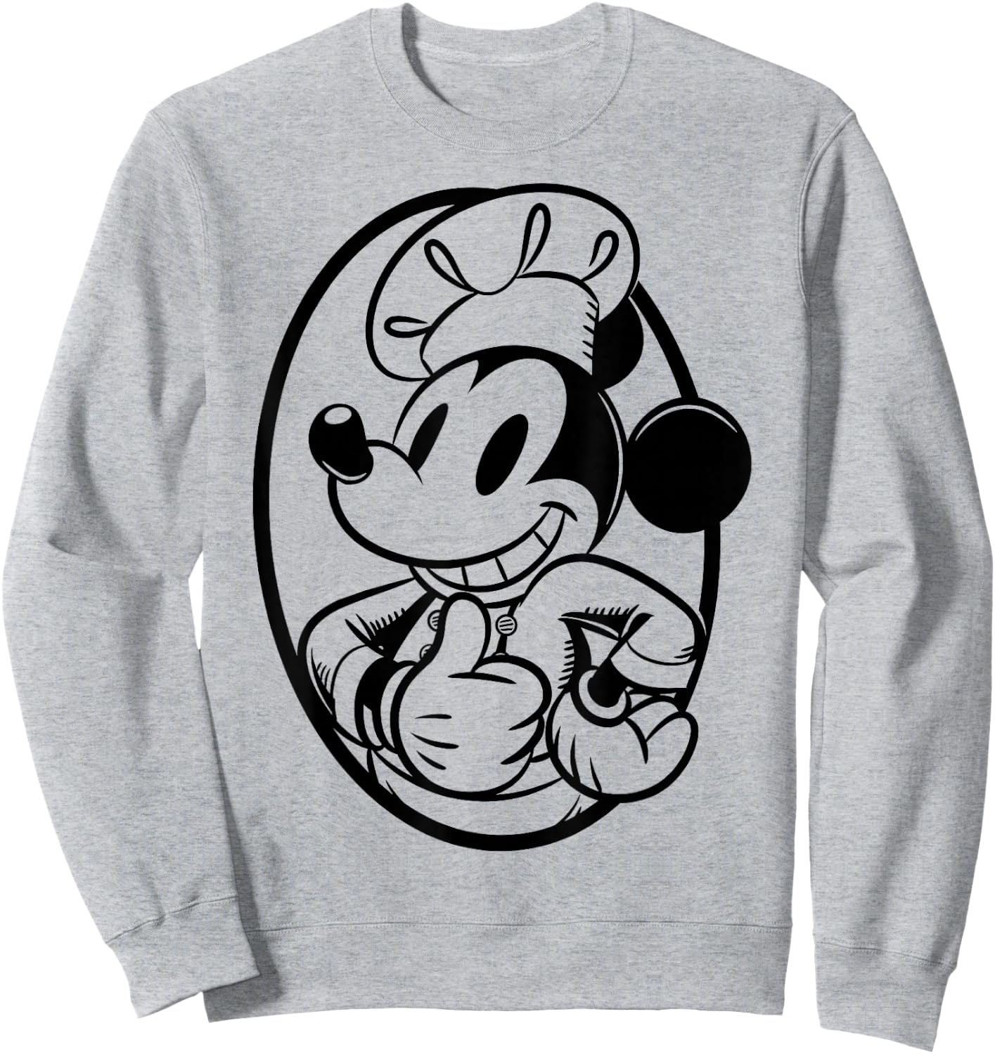 Disney Mickey Mouse Chef Mickey Outline Sweatshirt - Sweatshirt | Ash