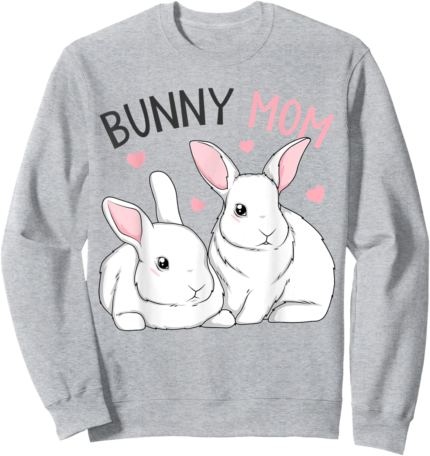 Bunny Mom Rabbit Love Easter Girls Sweatshirt - Sweatshirt | Ash