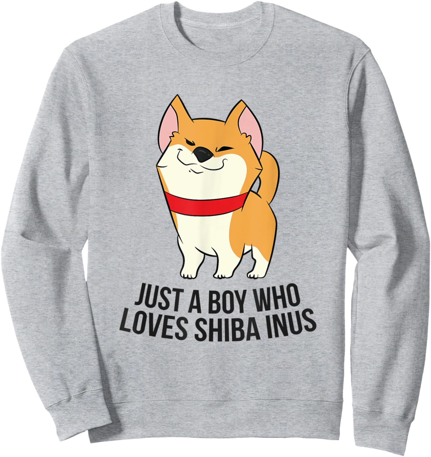 Shiba Inu Dog Boy Just a Boy Who Loves Shiba Inus Sweatshirt - Sweatshirt | Ash