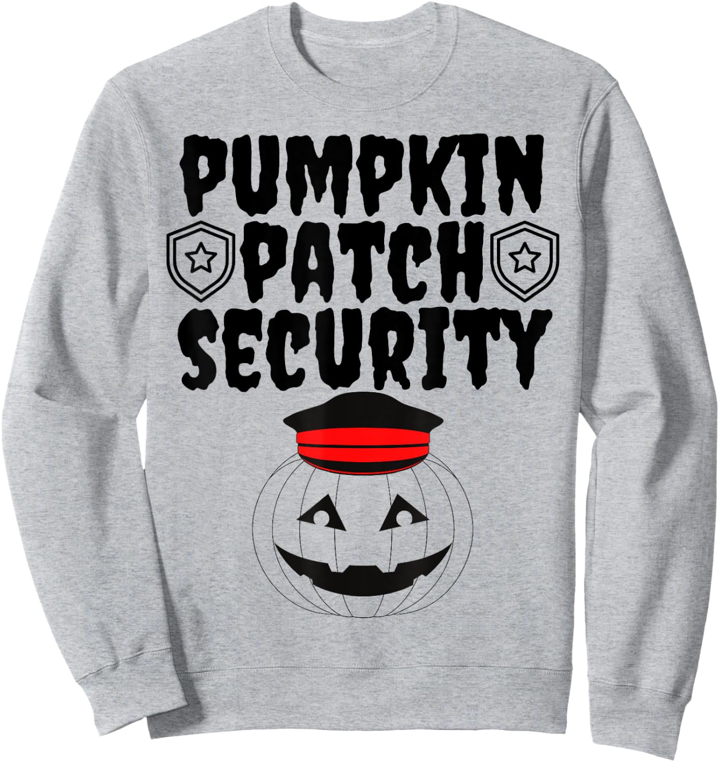 Pumpkin Patch Security Funny Family Hunting Pumpkins Mom Dad Sweatshirt - Sweatshirt | Ash