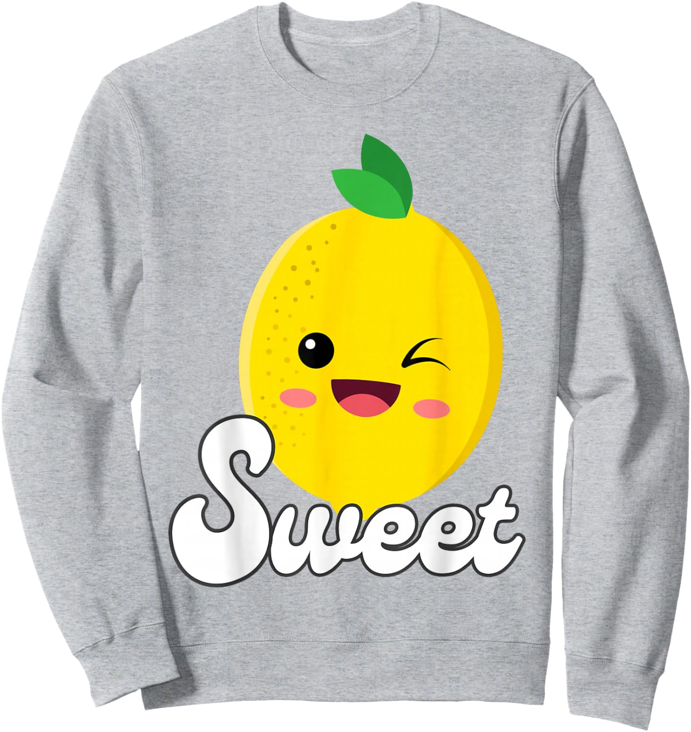 Twinning Sweet & Sour Lemon Besties Couples Matching Sweatshirt - Sweatshirt | Ash