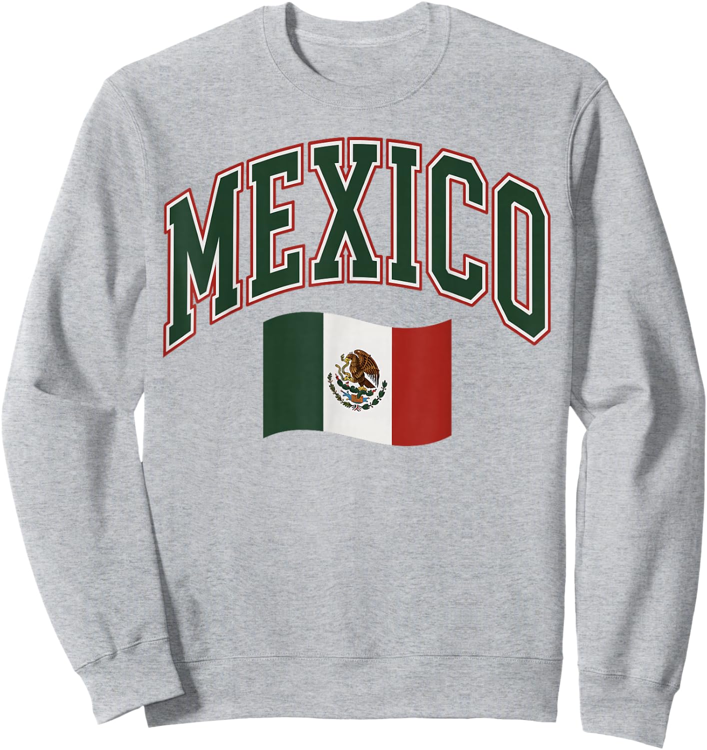 Mexico Mexican Flag Vintage Pride Hispanic Siesta Sweatshirt - Sweatshirt | Ash