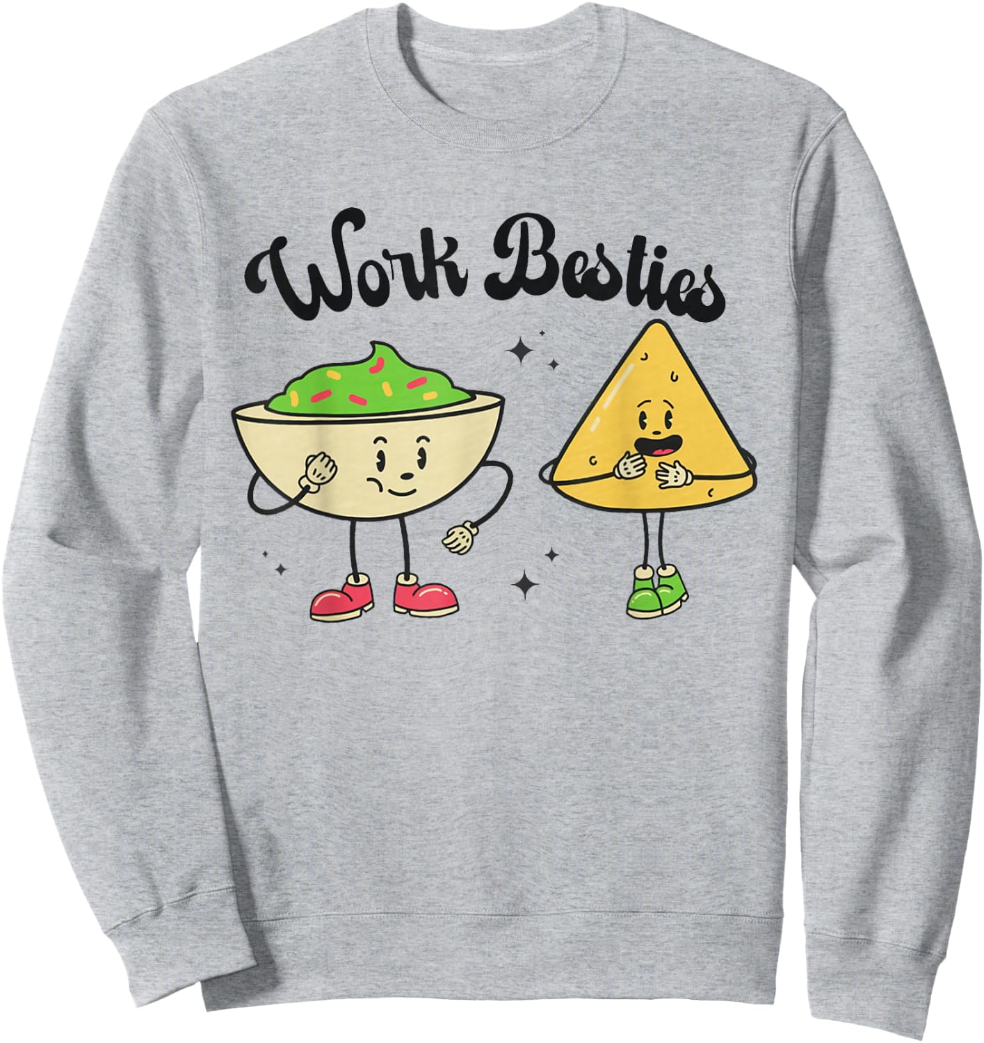 Work Besties Educator Coworker Best Friends Back to School Sweatshirt - Sweatshirt | Ash