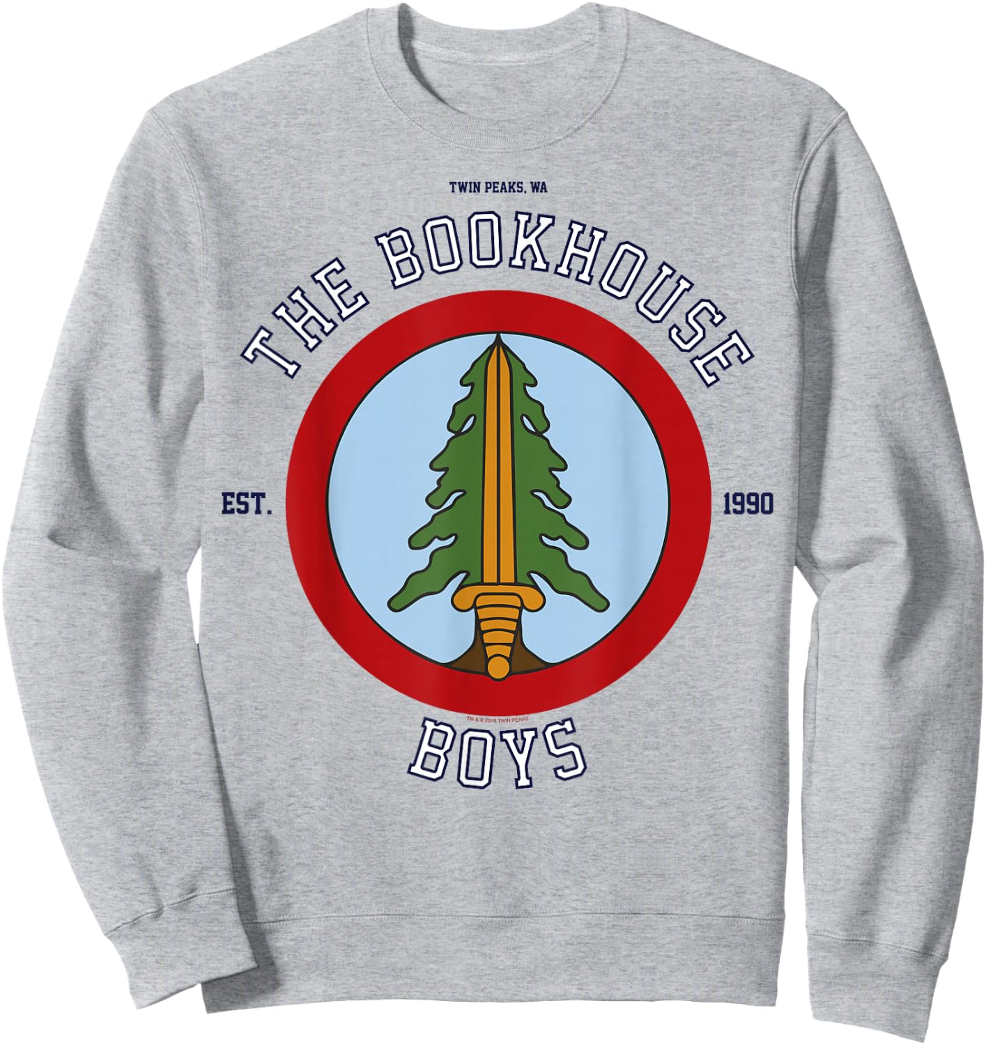 Twin Peaks The Bookhouse Boys Est. 1990 Logo Graphic Sweatshirt - Sweatshirt | Ash