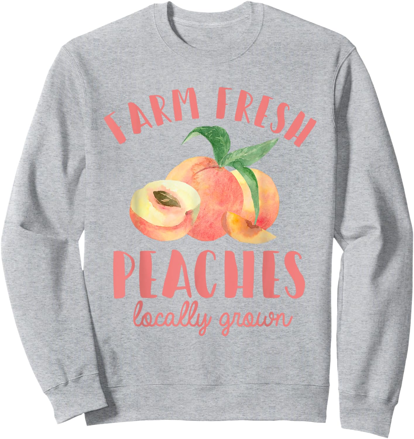 Peach Picking Farm Fresh Peaches Farmer For Kids Girls Women Sweatshirt - Sweatshirt | Ash